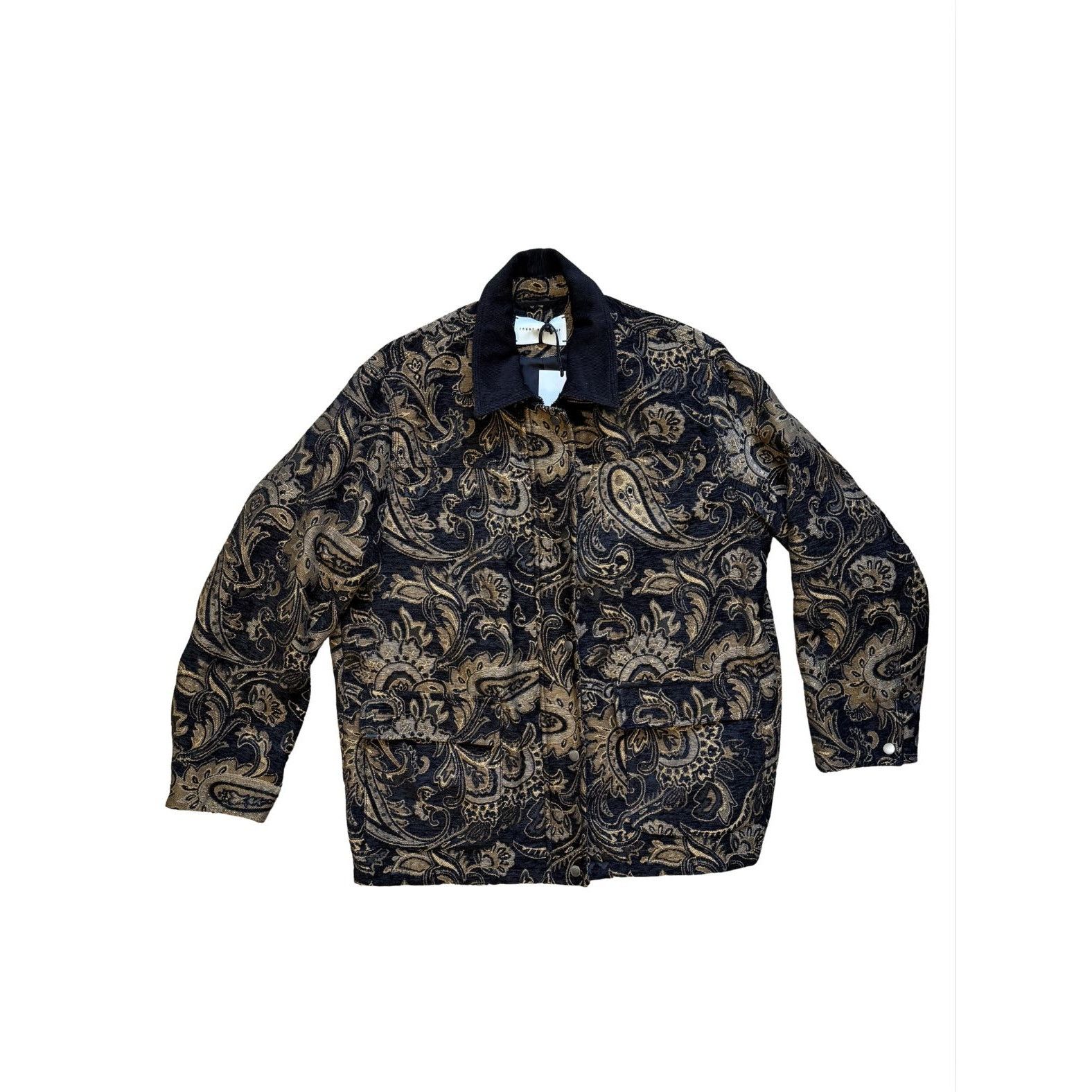 Other Front Row Shop Paisley Print Jaquard Jacket Corduroy NWT $32 Size M / US 6-8 / IT 42-44 - 2 Thumbnail