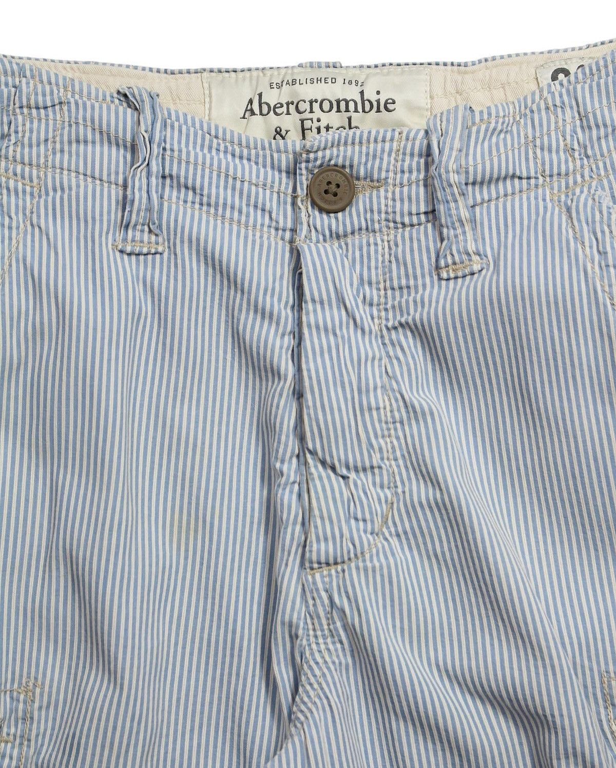 Abercrombie & Fitch × Designer × Vintage 2000S ABERCROMBIE & FITCH STRIPES HEAVY CARGO SHORTS Size US 30 / EU 46 - 3 Thumbnail