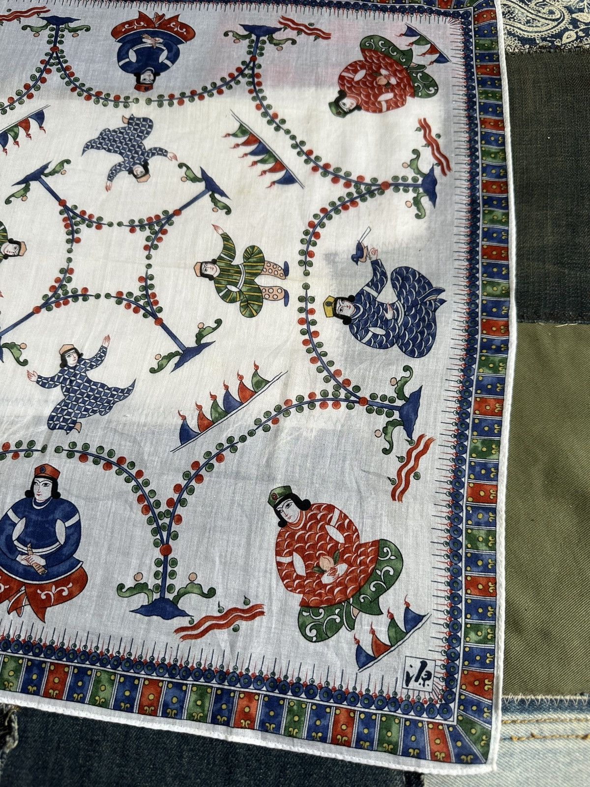 Japanese Brand × Vintage Japanese Art Handkerchief/ Neckerchief/ Bandana Size ONE SIZE - 3 Thumbnail
