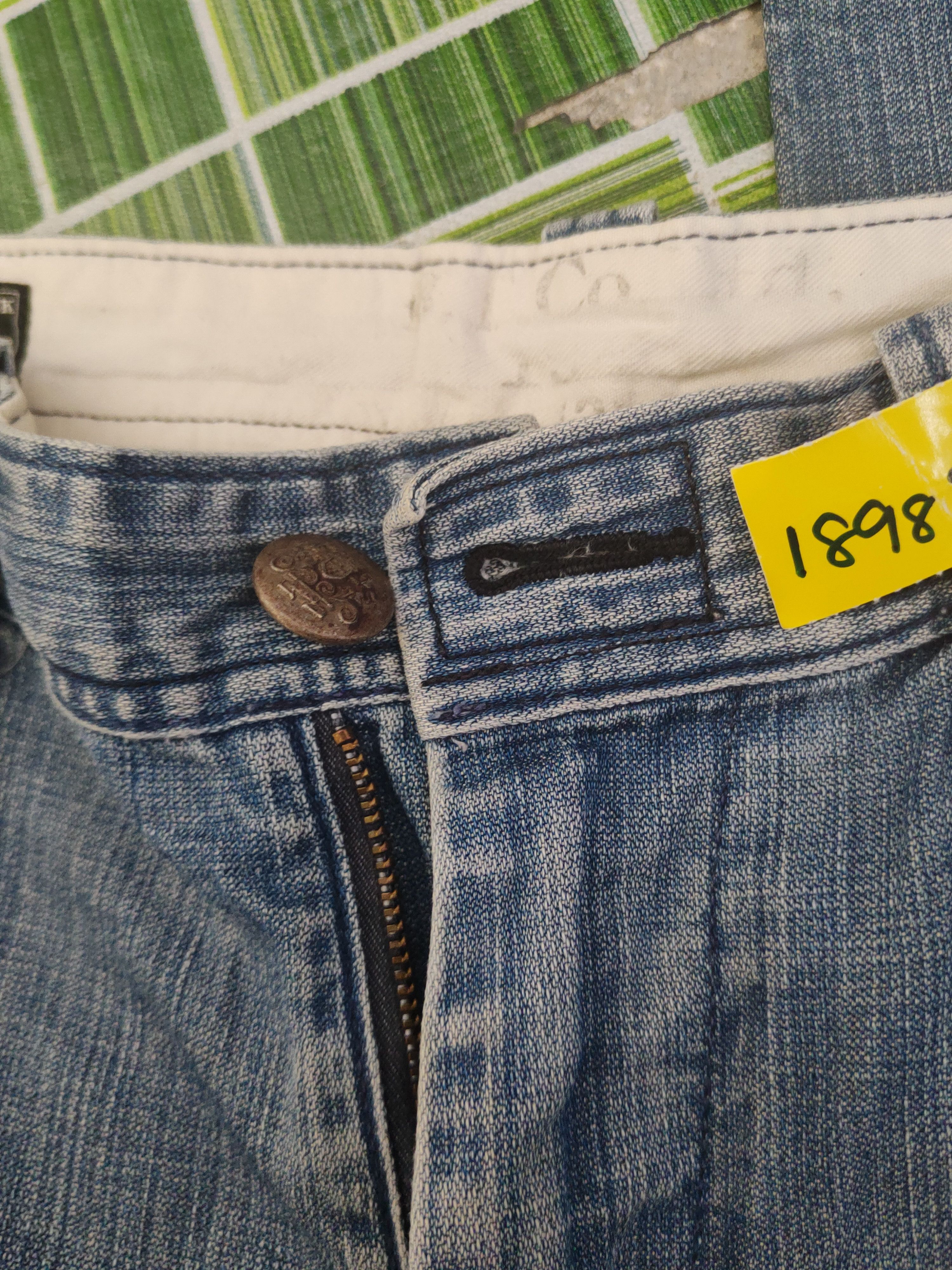 Japanese Brand DL Bartack Blue Distressed Ripped Jeans #1898 Size US 34 / EU 50 - 16 Thumbnail