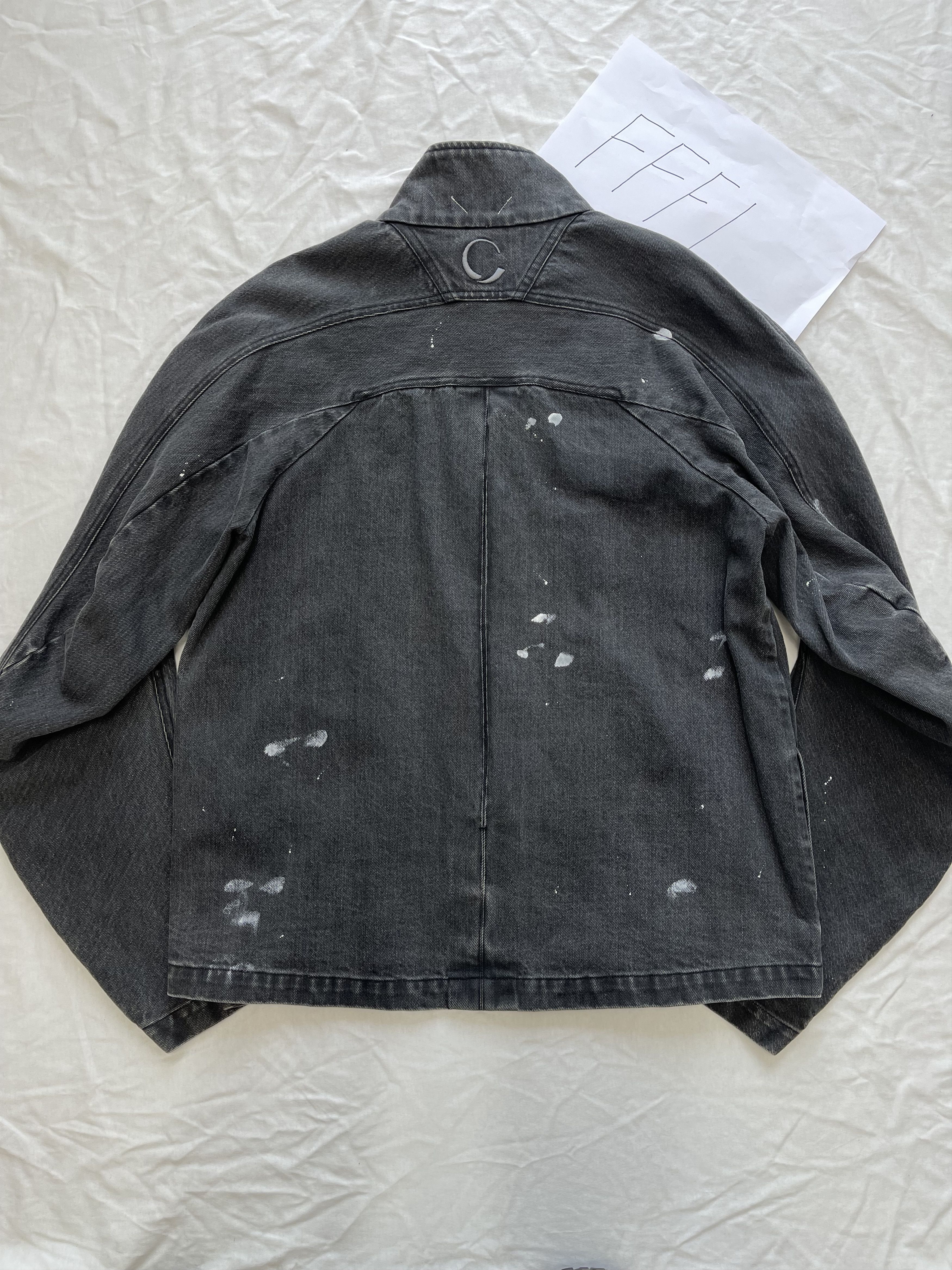 CMMAWEAR CMMAWEAR ARTICULATED SLEEVE JACKET GREY DENIM PAINT Size US M / EU 48-50 / 2 - 3 Thumbnail