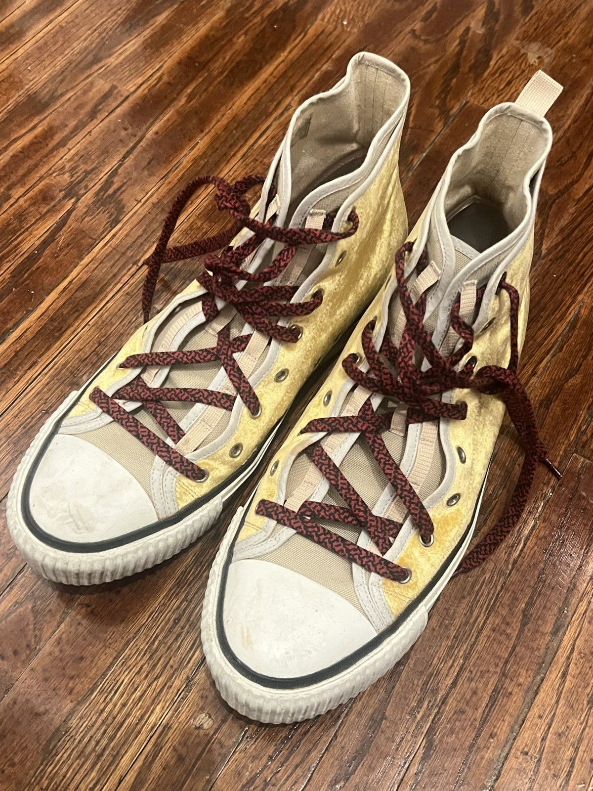 Lanvin Yellow velvet sneakers Size US 11 / EU 44 - 1 Thumbnail