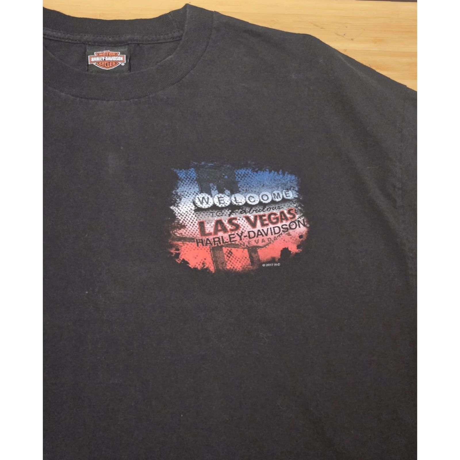Harley Davidson Harley-Davidson Shirt Mens XL Black Las Vegas Nevada Motorcycle Graphic 2017 Size US XL / EU 56 / 4 - 2 Thumbnail