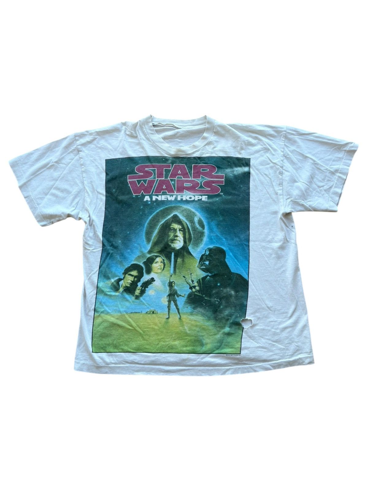 Star Wars *RARE* 1995 STAR WARS A NEW HOPE SKYWALKER VINTAGE JEDI TEE Size US XL / EU 56 / 4 - 9 Thumbnail