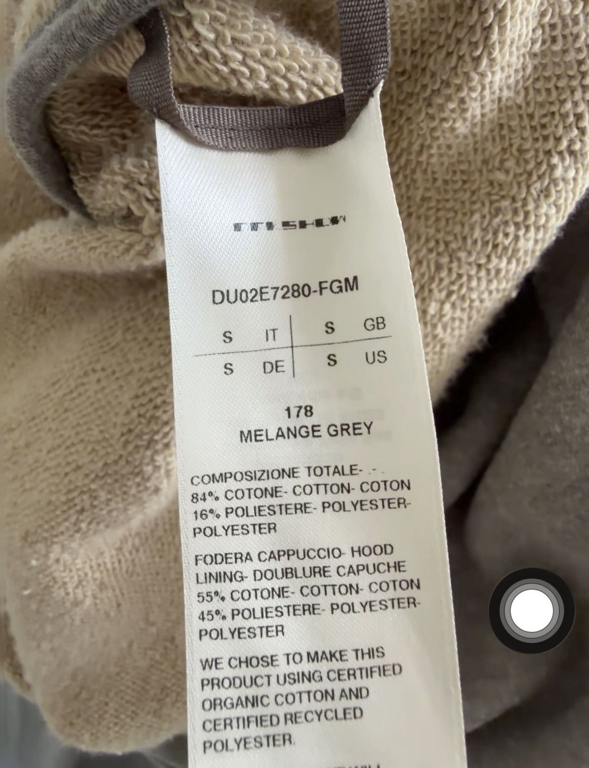 Rick Owens Rick Owens Drkshdw Grey Oversized Solid Hoodie Size US S / EU 44-46 / 1 - 3 Thumbnail