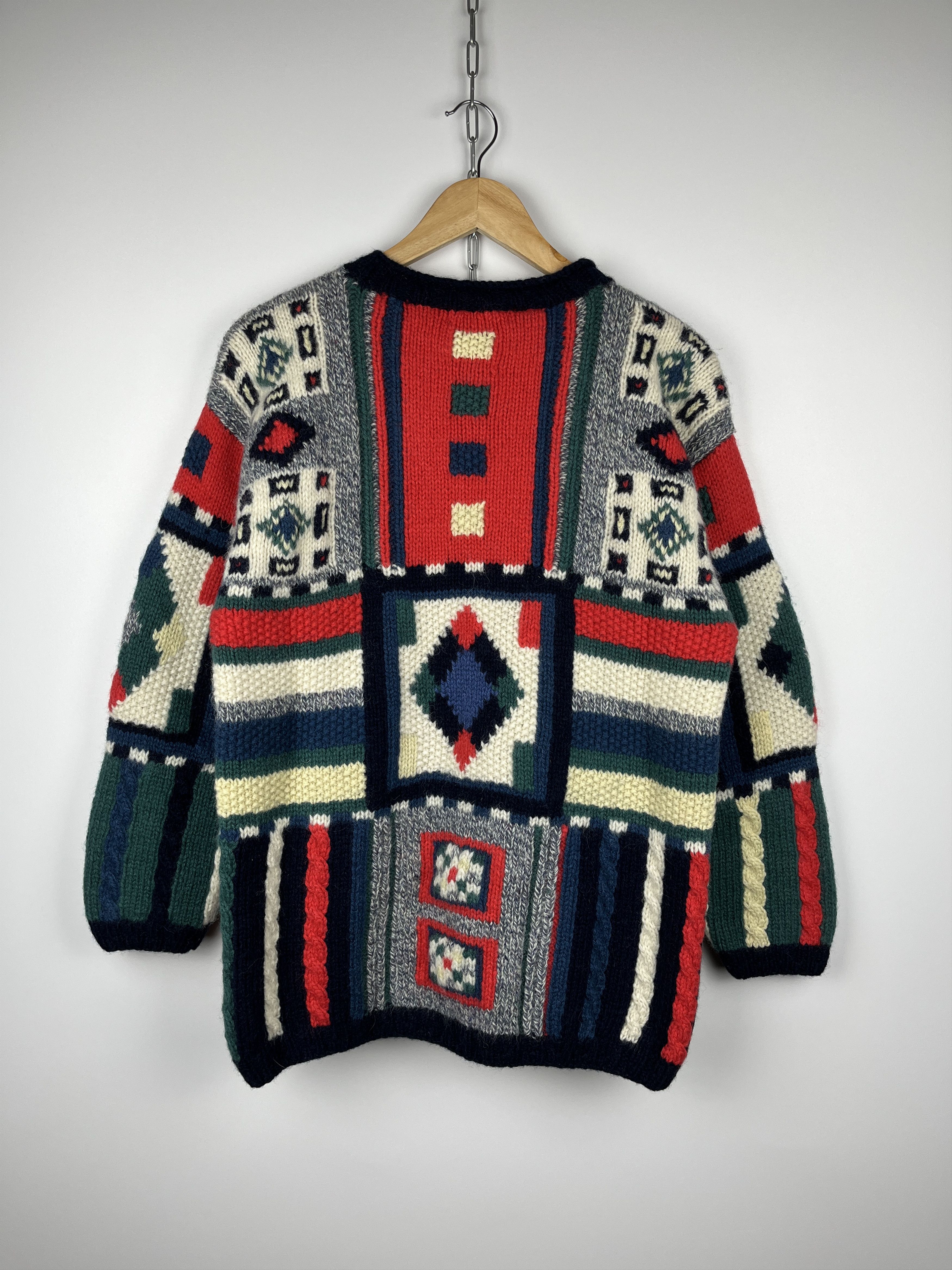 Vintage PACO Geometric Abstract Wool Knit Sweater Size S/M Christmas Size US S / EU 44-46 / 1 - 11 Thumbnail