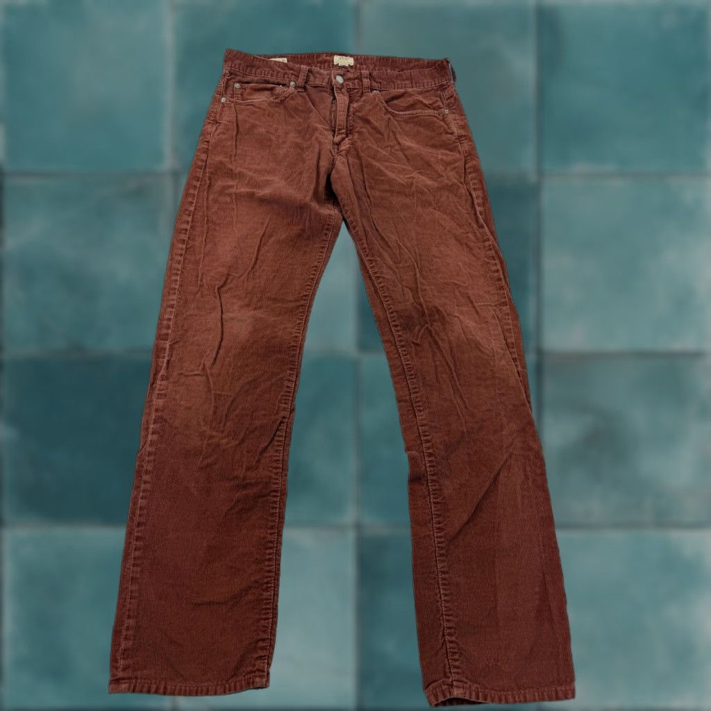 J.Crew J.CREW Pants Mens 33x30 Corduroy Slim Fit Chino 5-Pocket Brown Casual Size US 33 - 1 Thumbnail