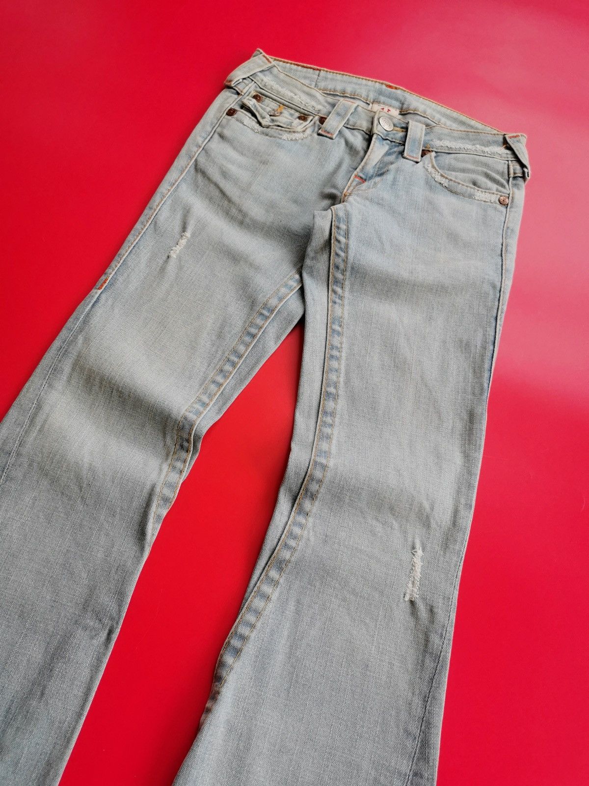 True Religion Bootcut True Religion Joey Blue Greyish Jeans Size 27" / US 4 / IT 40 - 3 Thumbnail