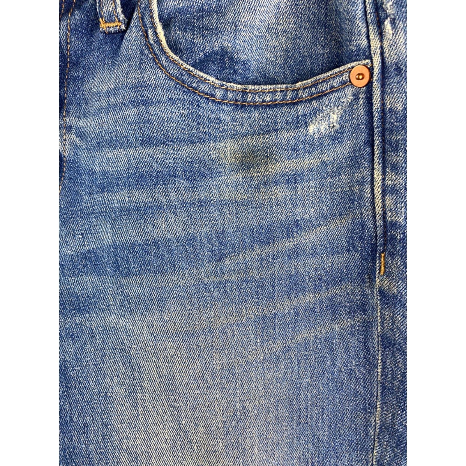 Madewell Madewell Jeans Womens 24 Blue The Slim Boyjean Stretch Distressed Denim 28 x 25 Size 42" / US 20 - 7 Thumbnail