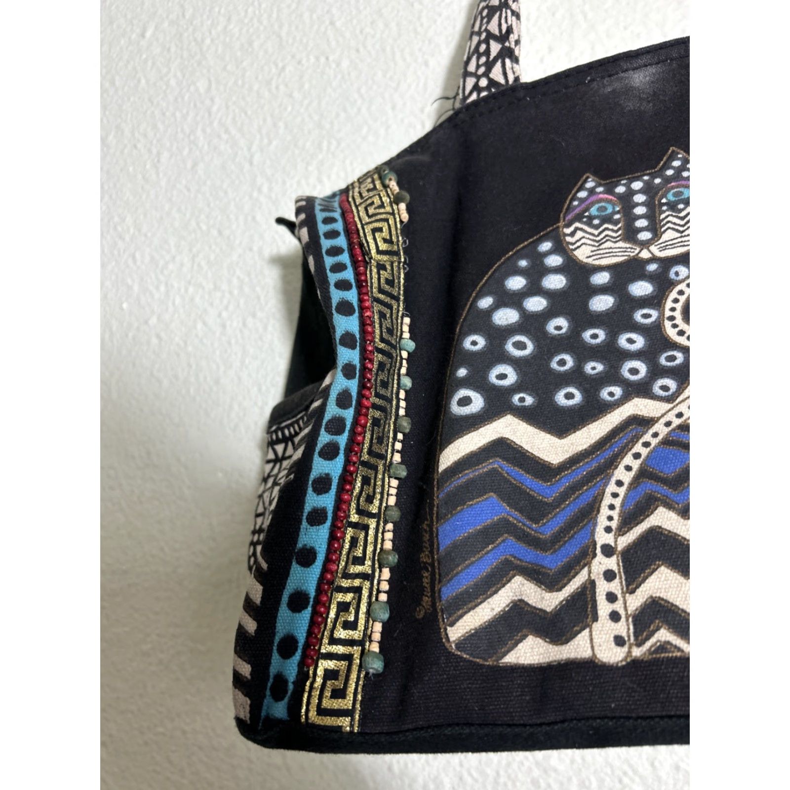 Doublet Laurel Burch Double Handle Top Zip Small Duffle Bag Cats Black 14.5x5.5x8.5 Size S / US 4 / IT 40 - 2 Thumbnail