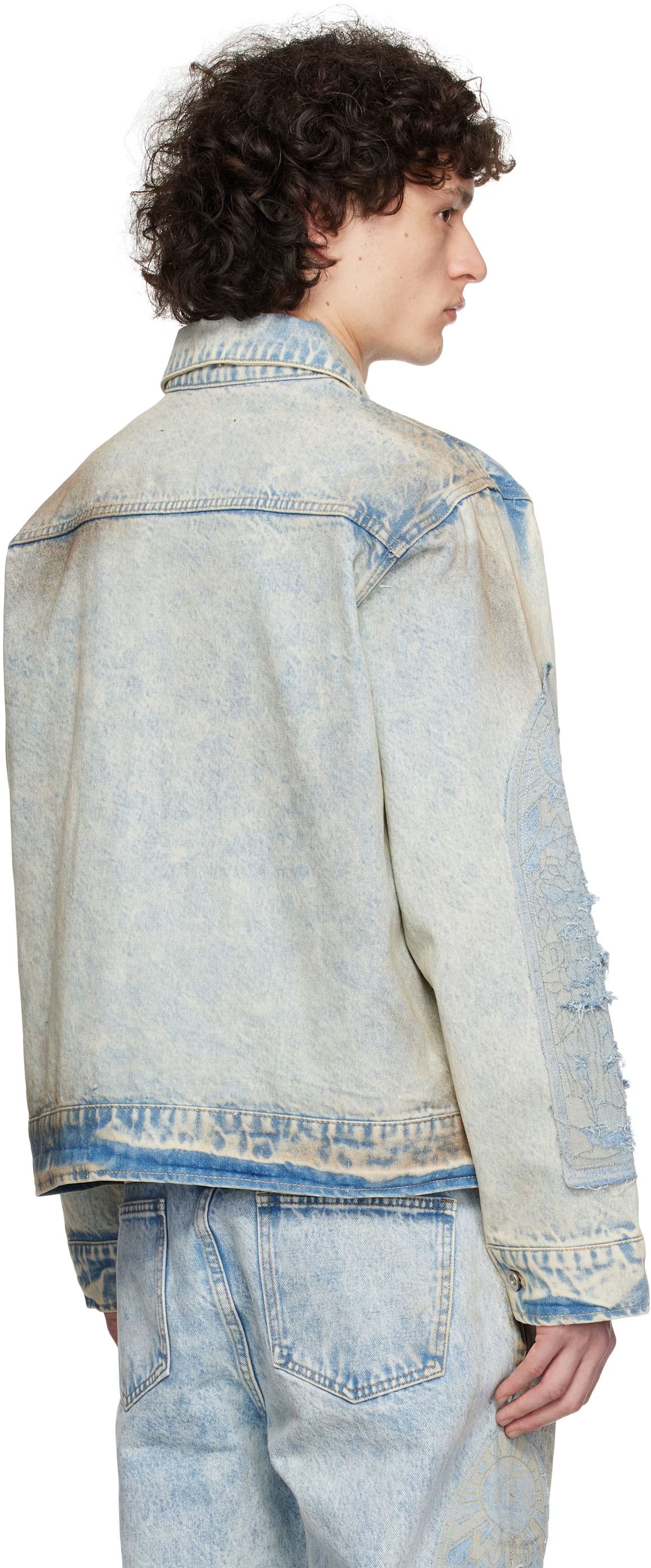 Who Decides War o1h1sh10525 Mechanic Signature Trucker Jacket in Blue Size US XL / EU 56 / 4 - 4 Thumbnail