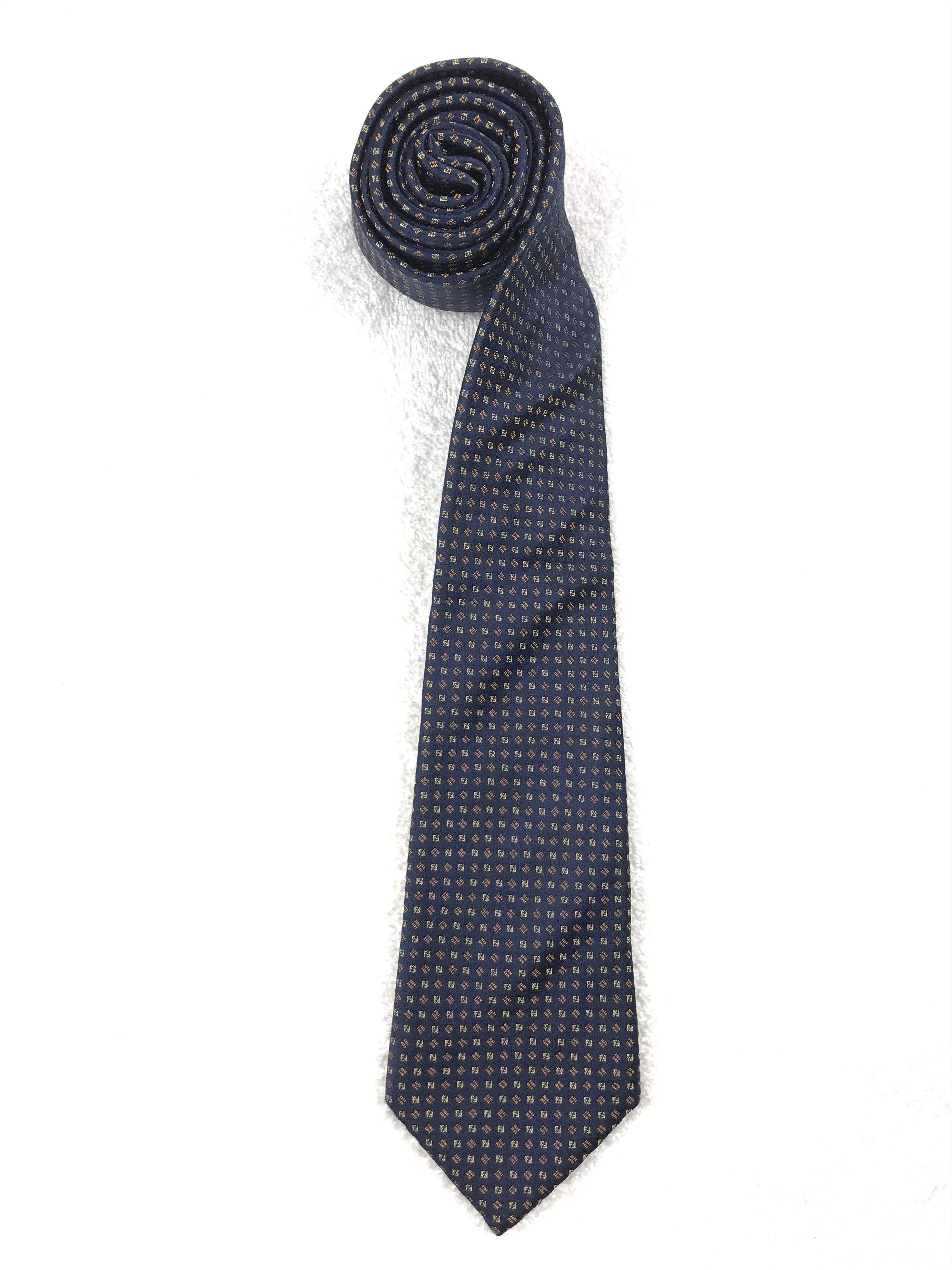 Fendi Vintage Fendi Monogram Silk Necktie Size ONE SIZE - 2 Thumbnail