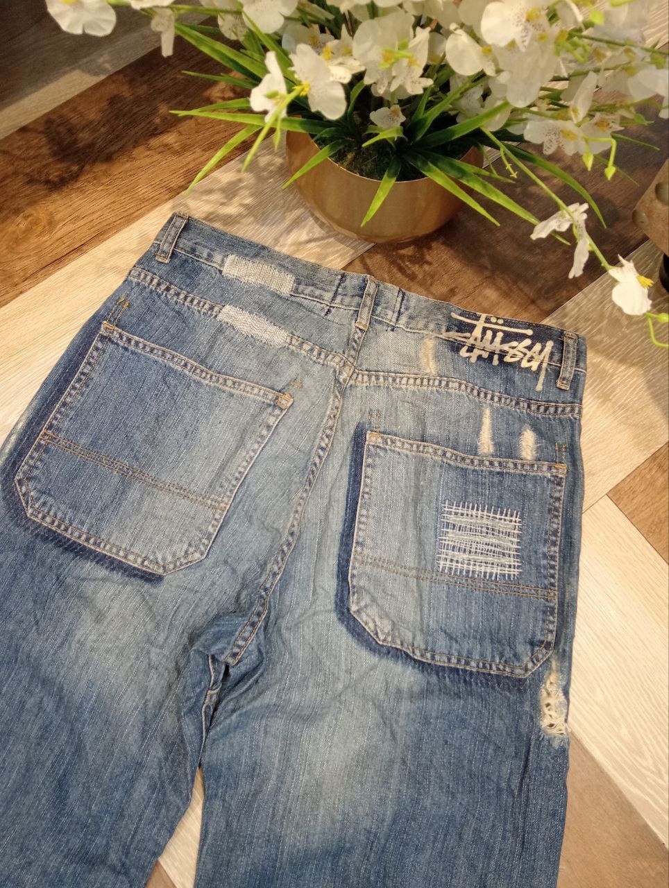 Stussy STUSSY WORKGEAR DISTRESSED JEANS - SIZE 32 Size US 32 / EU 48 - 12 Thumbnail