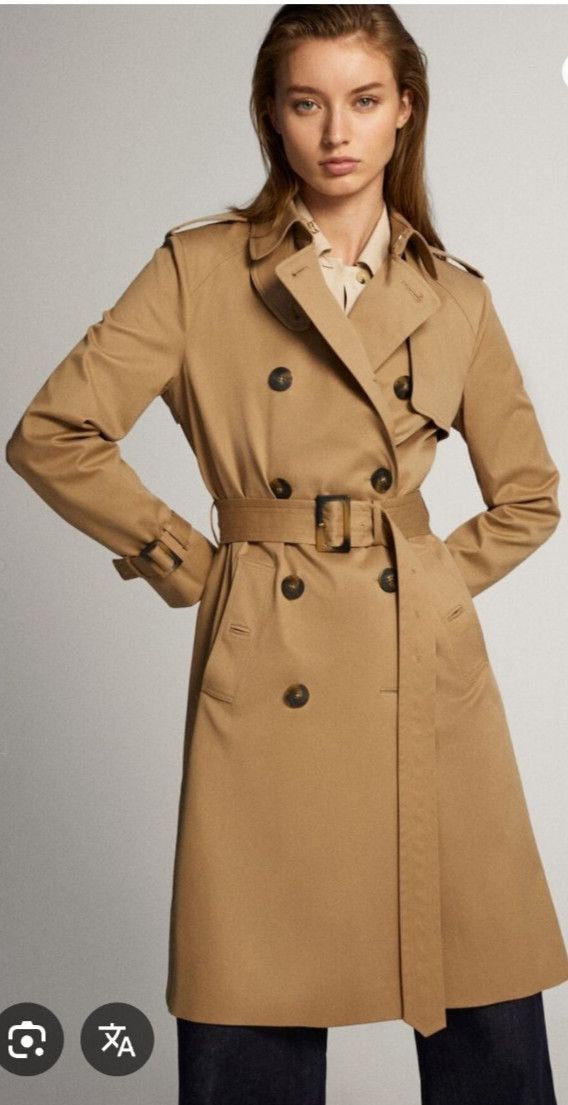 Massimo Dutti Massimo Dutti Women’s Trench Coat With Belt Brown Size M Size M / US 6-8 / IT 42-44 - 1 Thumbnail