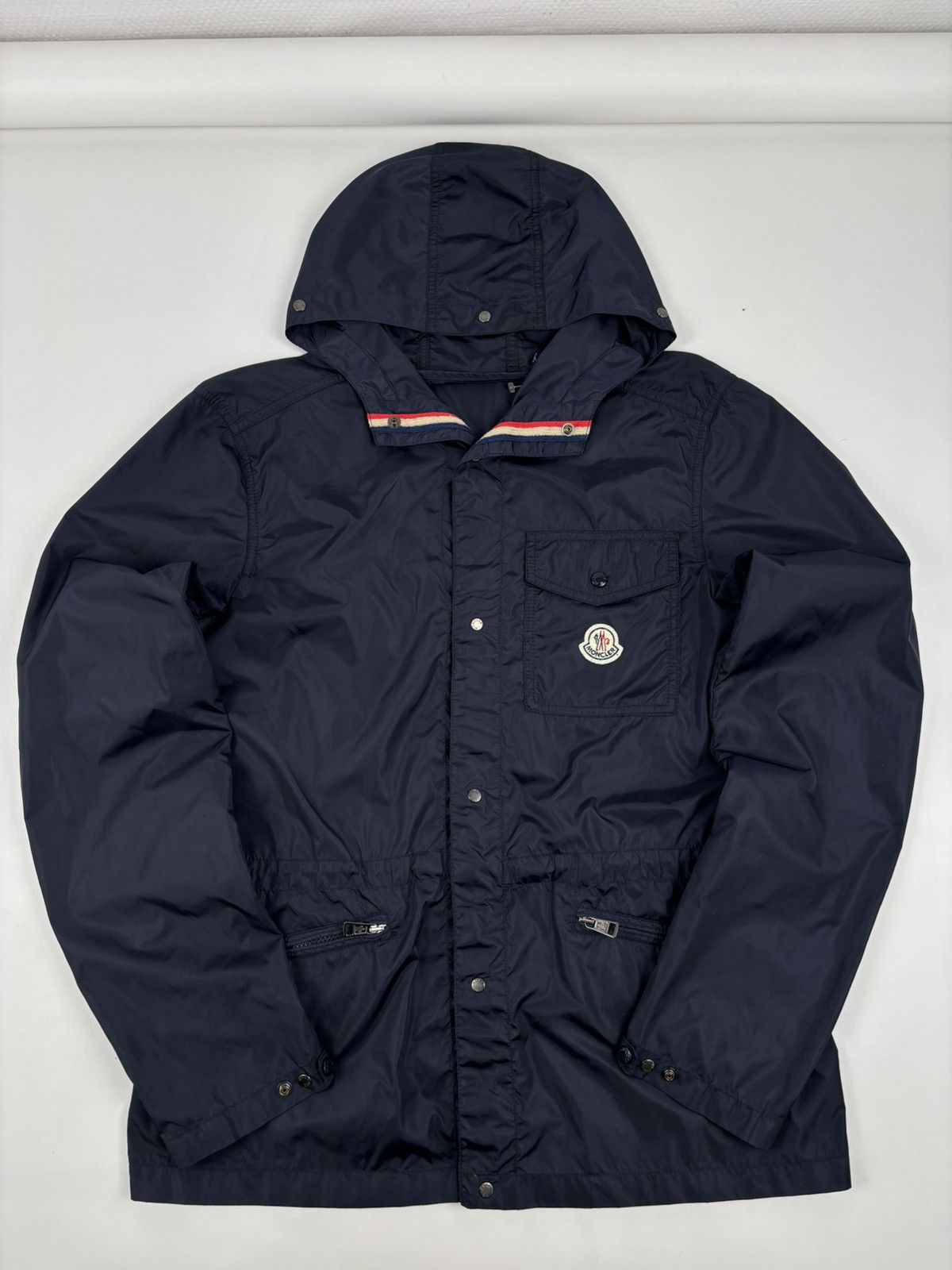 Moncler RARE ROY Front Patch Pocket Nylon Rain Hooded Jacket Bomber Windbreaker Size US M / EU 48-50 / 2 - 5 Thumbnail