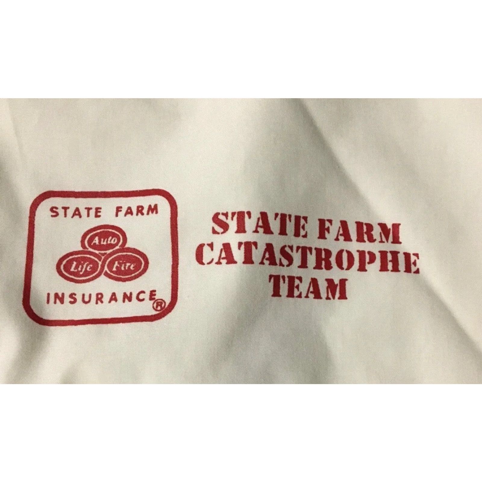 Vintage VINTAGE State Farm Insurance Catastrophe Team Jacket 80s 90s Grunge Bomber Jacket XL Mens White Nylon Fleece Lining Hawaii? Size US XL / EU 56 / 4 - 3 Thumbnail