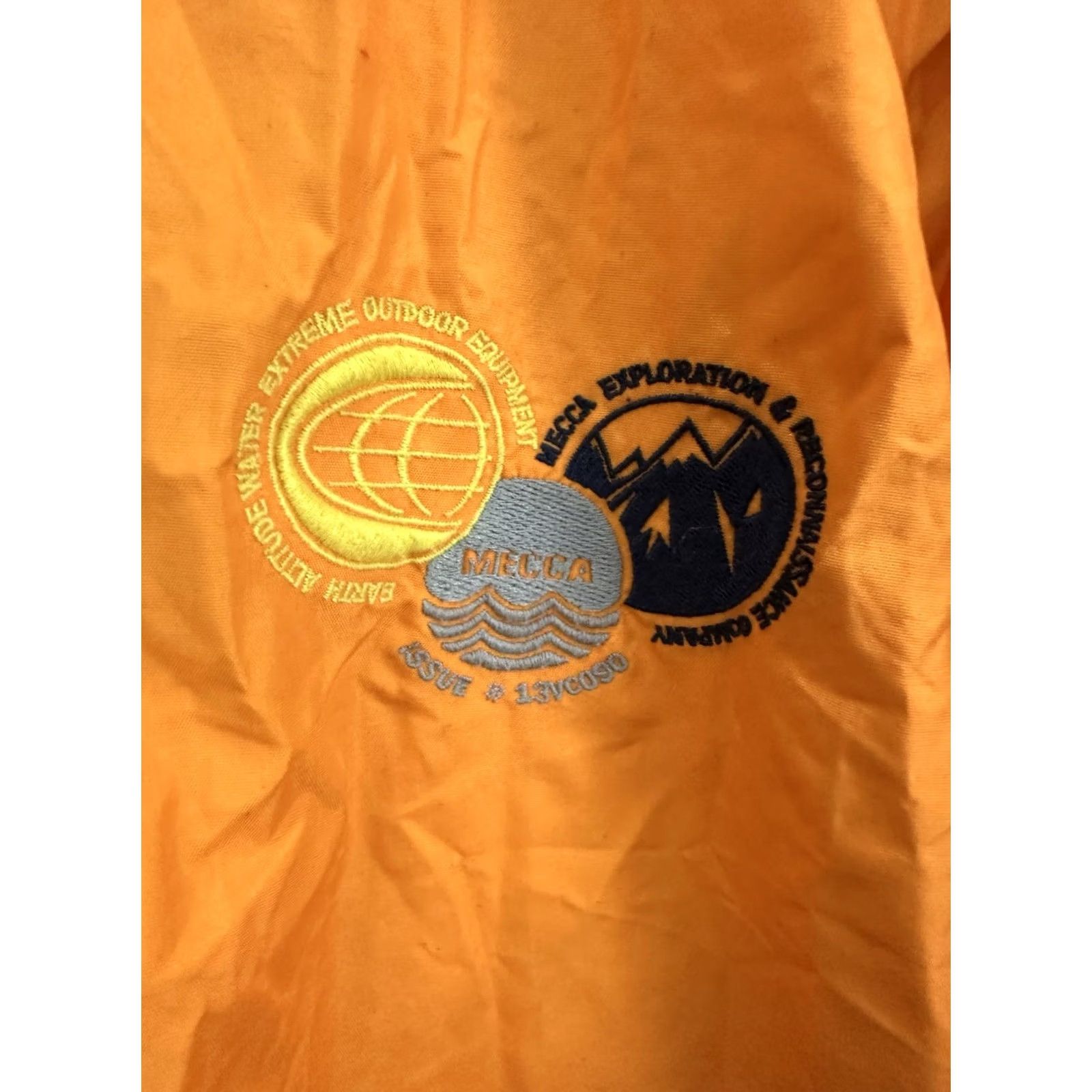 Vintage VINTAGE Mecca Hoodie Windbreaker Jacket XL Orange Nylon Quarter Zip Pullover Hip Hop RAP WINDKICK? Size US XL / EU 56 / 4 - 6 Thumbnail