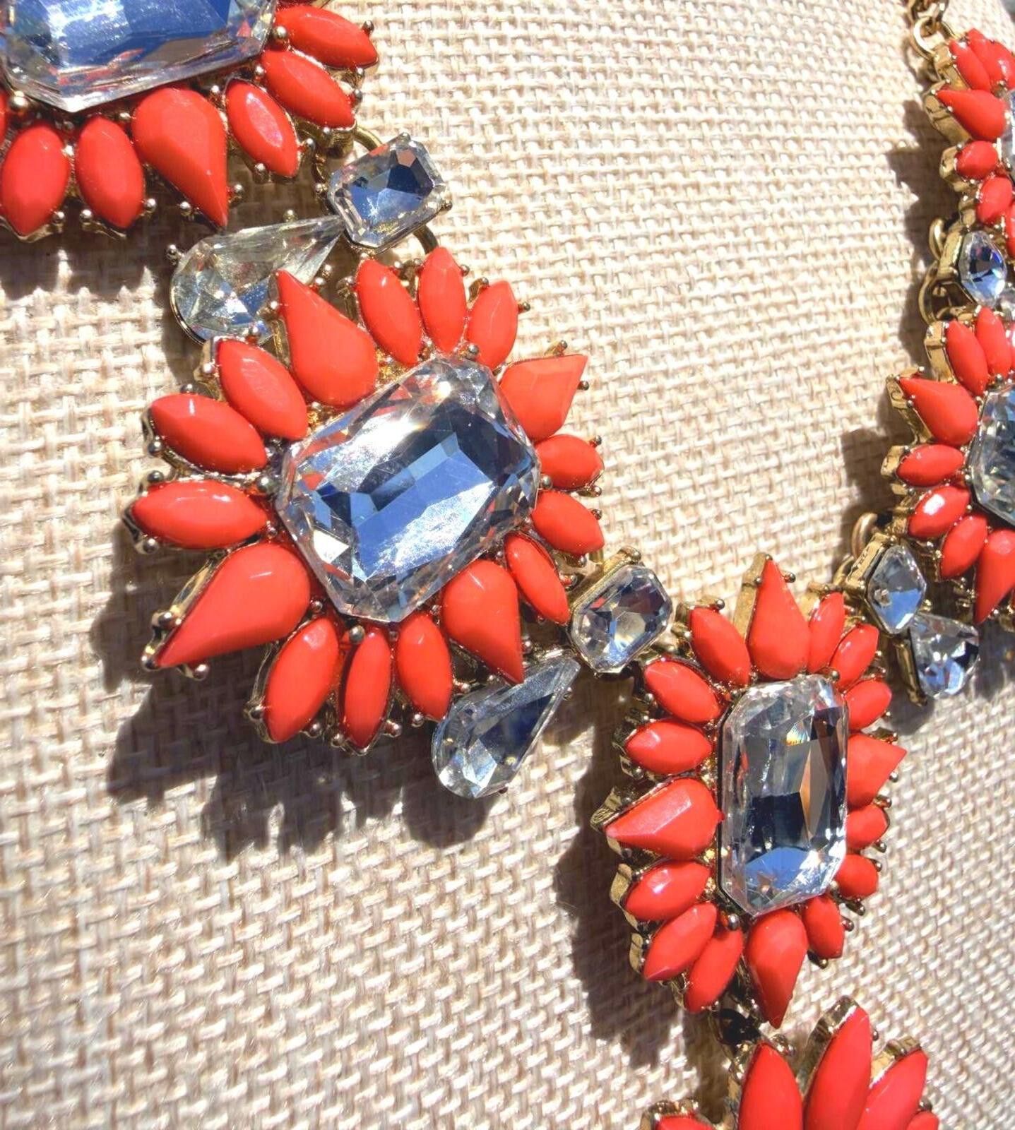 Natasha Zinko Natasha Coral Crystal Statement Necklace Bold Size ONE SIZE - 2 Thumbnail