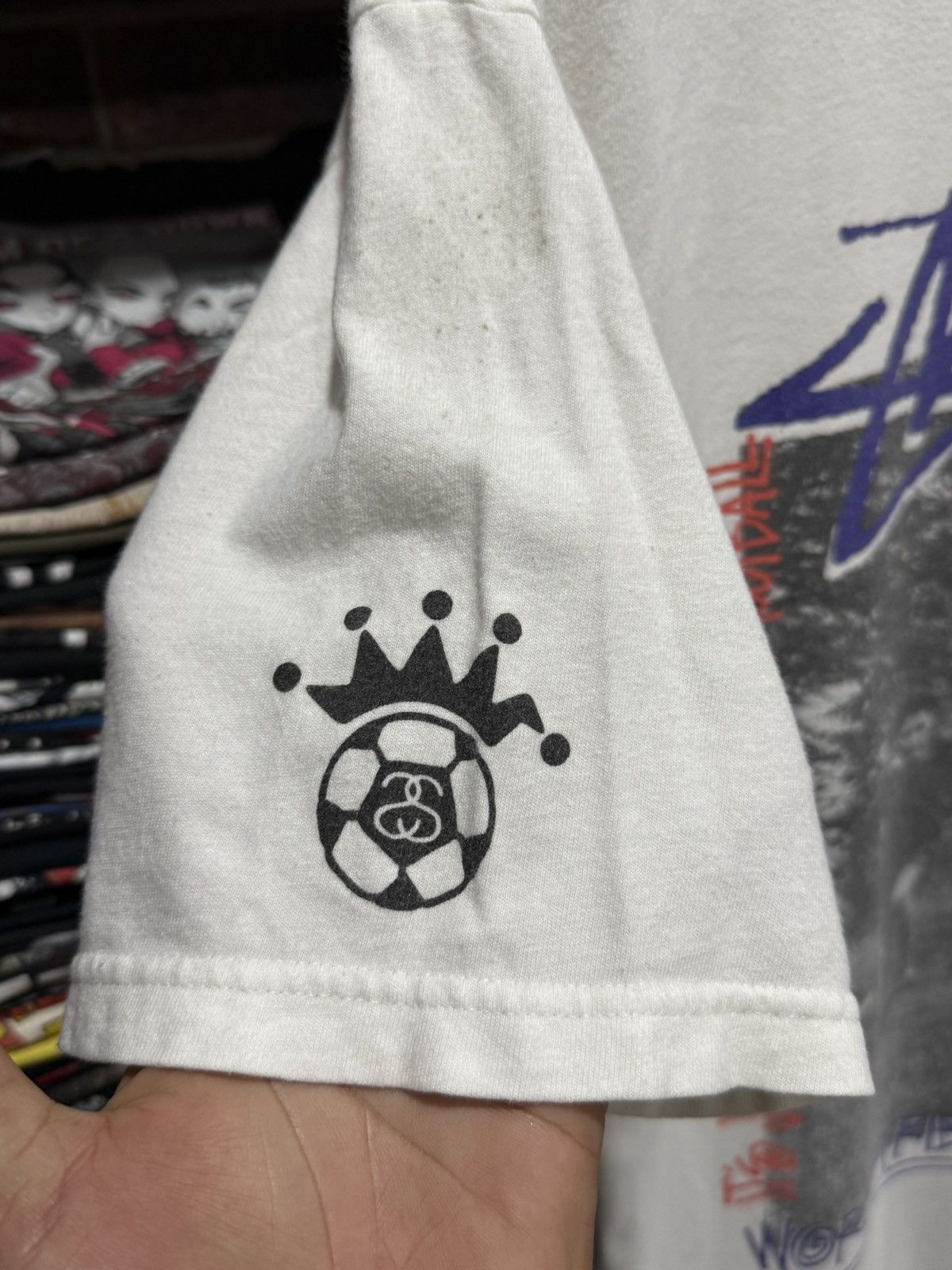Stussy Vintage Stussy World Tribe Football Faded Tee Size US L / EU 52-54 / 3 - 8 Thumbnail