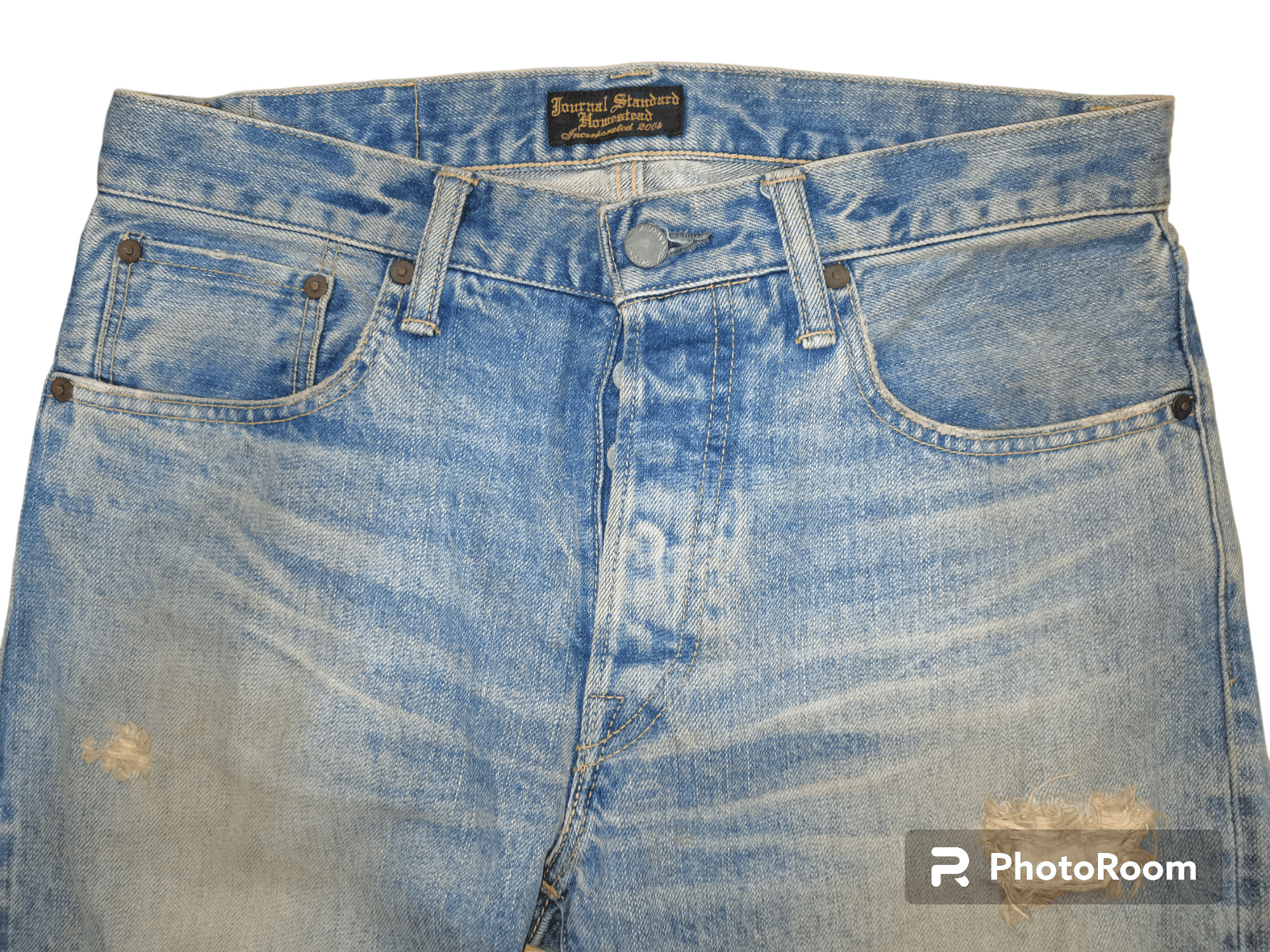 Japanese Brand VINTAGE JOURNAL STANDARD SELVEDGE BUTTON-FLY JEANS Size US 30 / EU 46 - 2 Thumbnail