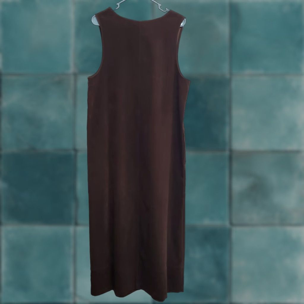 Vintage Westbound Dress Women L Brown Maxi Faux Suede Sleeveless Pockets Western Oversized Bohemian Western Fall Spring Summer Womens Size L / US 10 / IT 46 - 1 Thumbnail