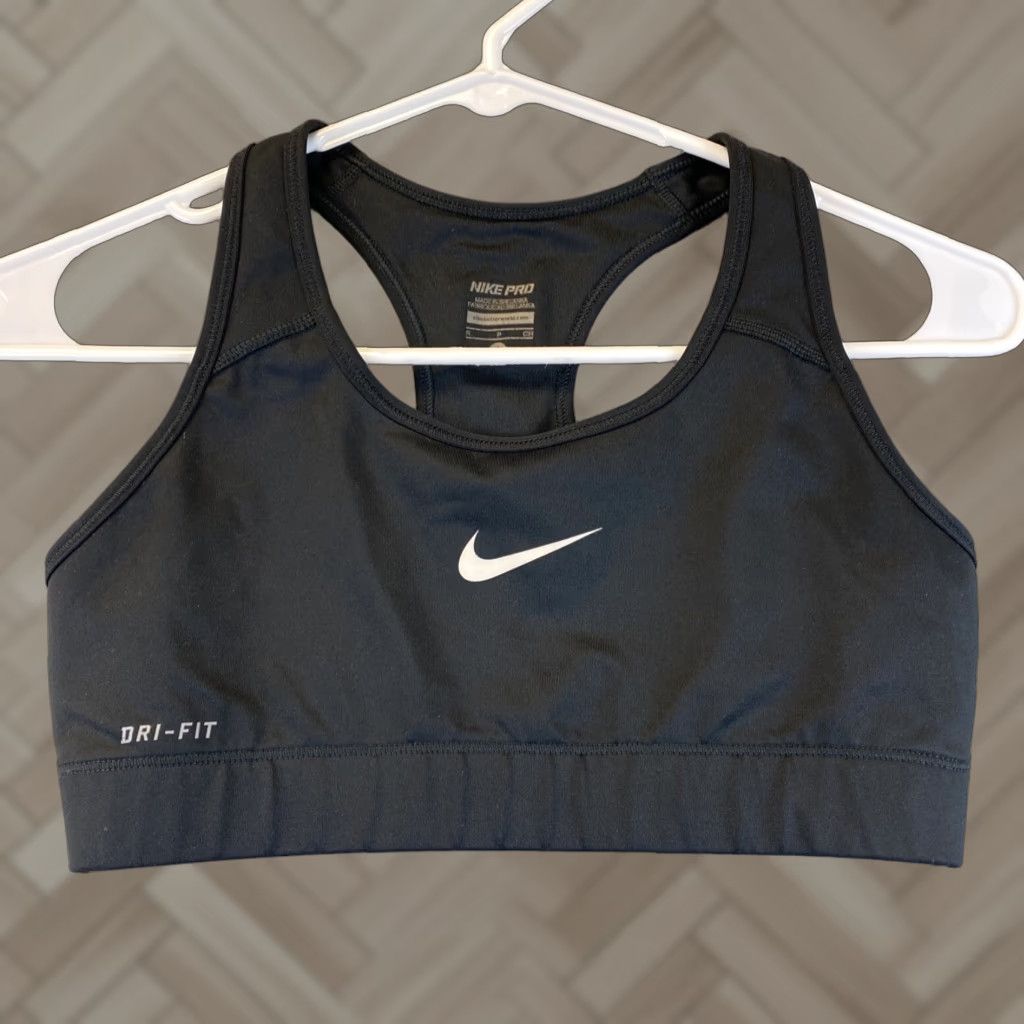 Nike Nike Sports Bra Size Small Womens Black GUC Size ONE SIZE - 1 Thumbnail
