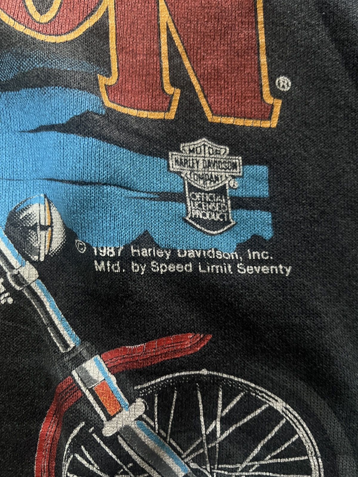 Harley Davidson *RARE* Vintage 80s Harley Davidson SofTail Biker Sweatshirt Size US XL / EU 56 / 4 - 3 Thumbnail