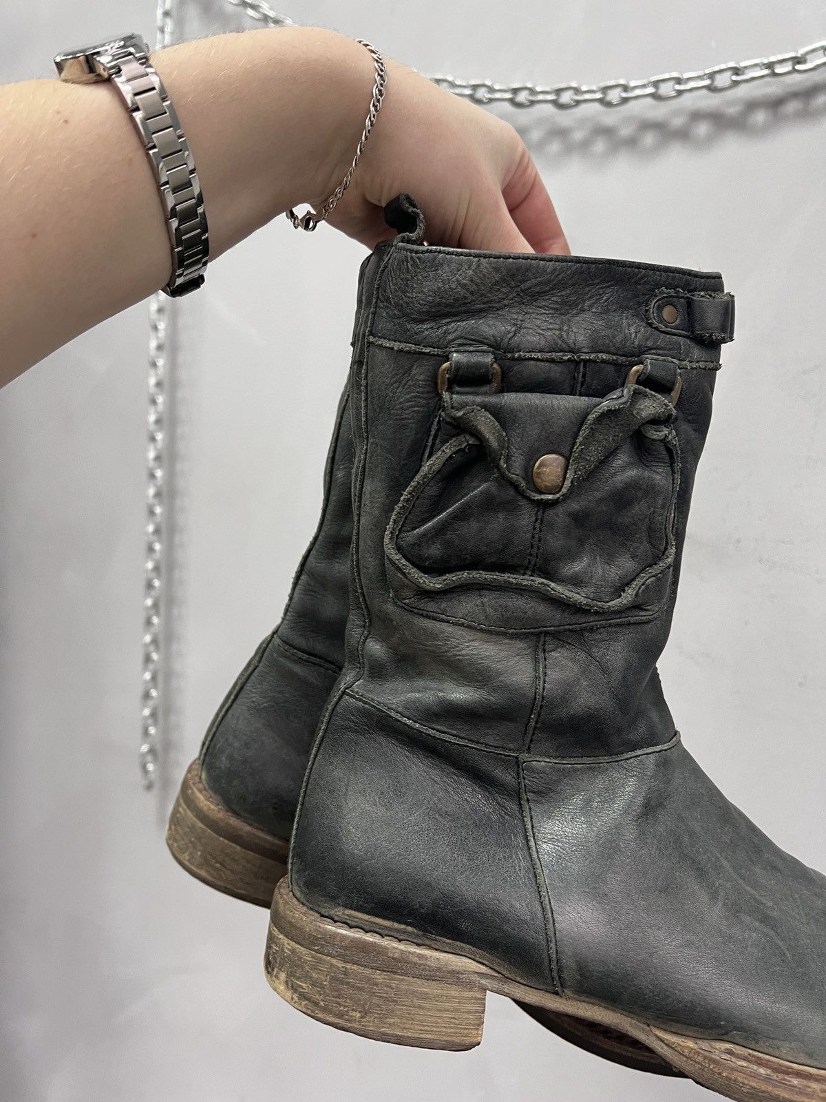 Undercover Moto platform boots 90s Leather Undercover style japanese Size US 7.5 / EU 40-41 - 8 Thumbnail