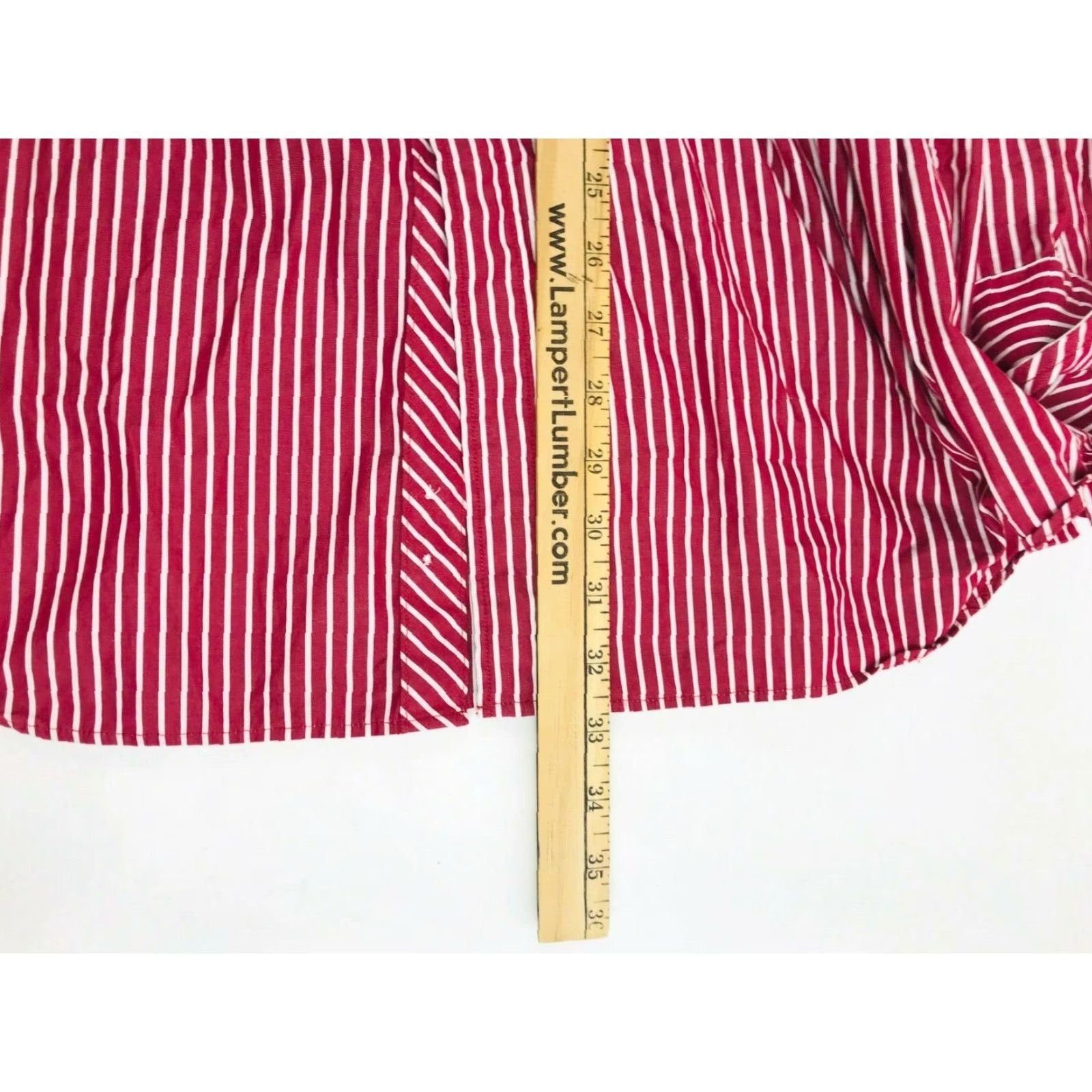Nautica Nautica Shirt Men's XXL Red Button Up Long Sleeve Stripe Side Pocket Button-Down Collared Shirt Size US XXL / EU 58 / 5 - 4 Thumbnail