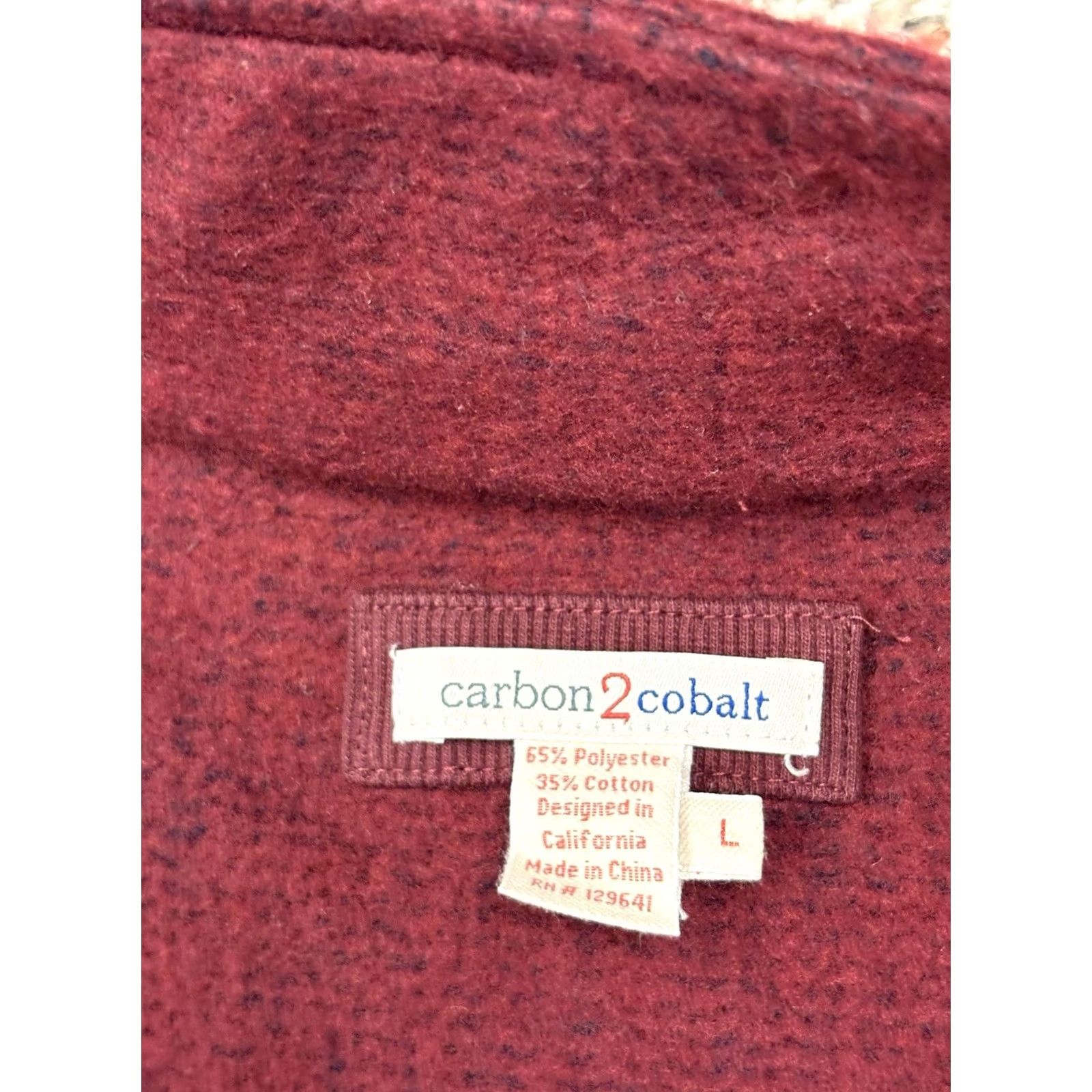 Carbon2Cobalt Carbon2Cobalt Mens Large Red Button-Up Cardigan Jacket Cardigan Men's Regular Fit Knit Sweater Button-Up Lightweight? Size US L / EU 52-54 / 3 - 5 Thumbnail