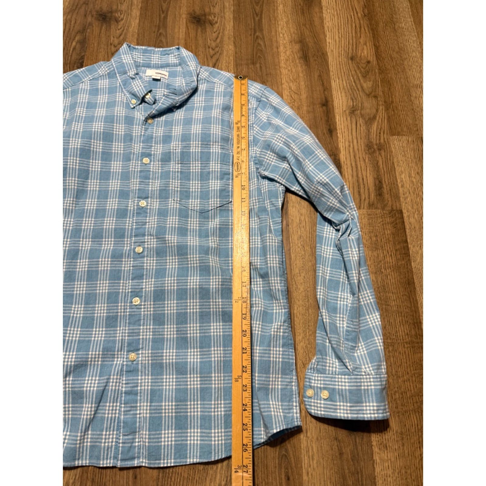 Vintage Sonoma Shirt Men’s Size M Blue White Plaid Long Sleeve Button-Up Shirt Size US M / EU 48-50 / 2 - 7 Thumbnail