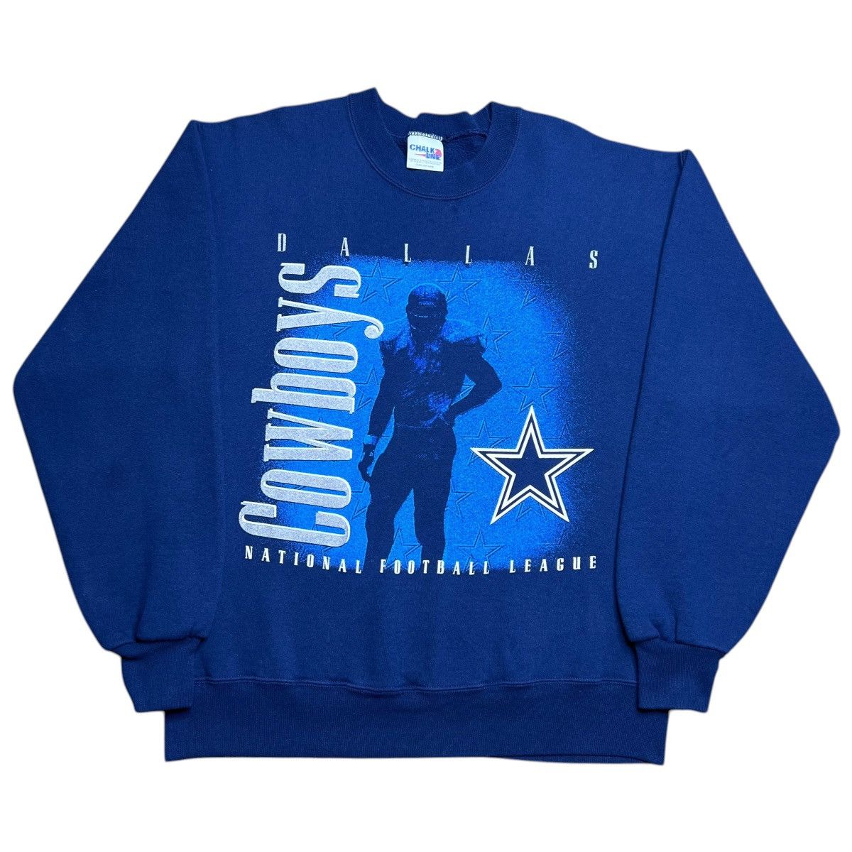 Chalk Line Vintage 90s NFL Dallas Cowboys Chalk Line Graphic Sweatshirt Size US M / EU 48-50 / 2 - 1 Thumbnail