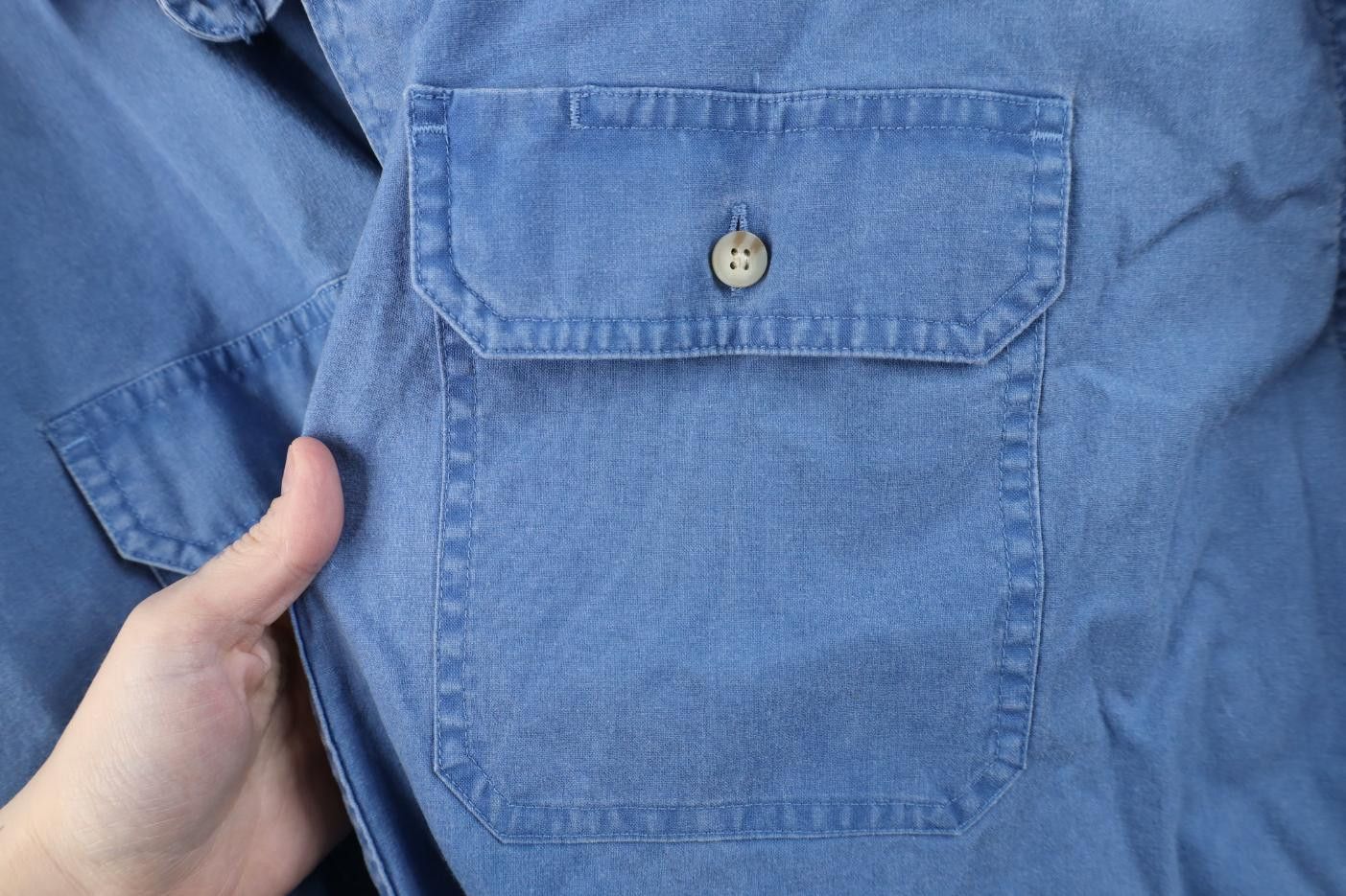 L.L. Bean Vintage LL Bean Stonewash Heavyweight Collared Button Shirt Size US XXL / EU 58 / 5 - 4 Thumbnail