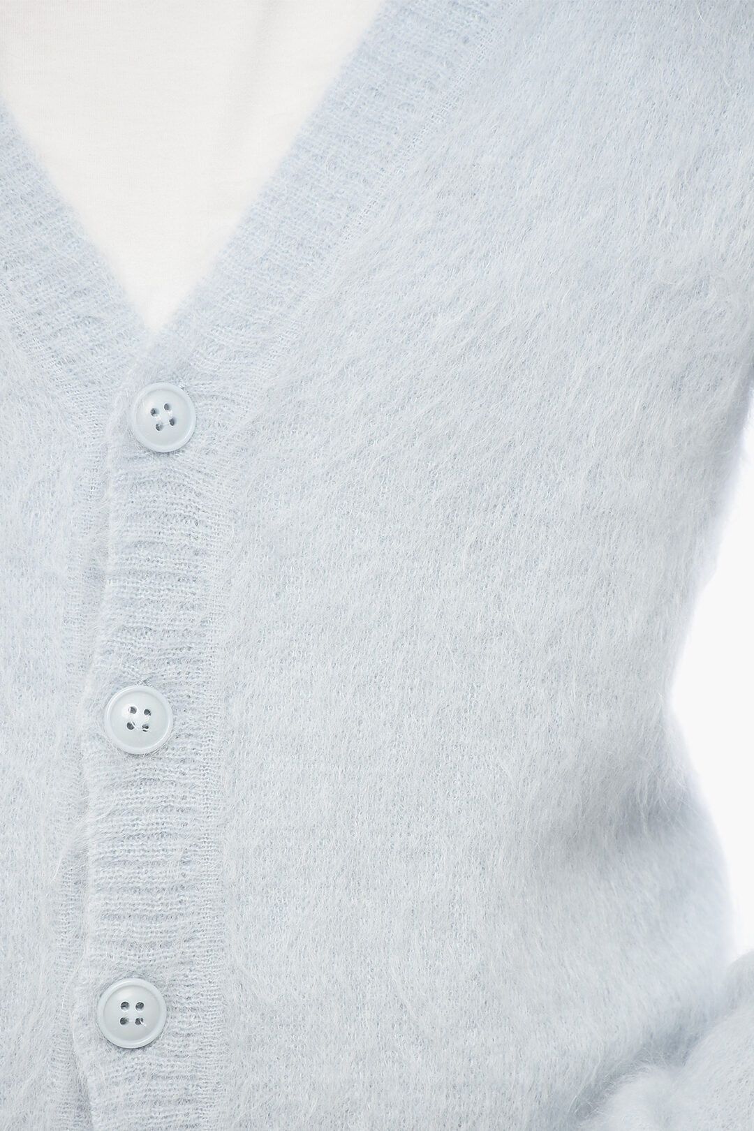 1989 STUDIO og1mm0725 V-Neck Fuzzy Cardigan in Light Blue Size US S / EU 44-46 / 1 - 3 Thumbnail