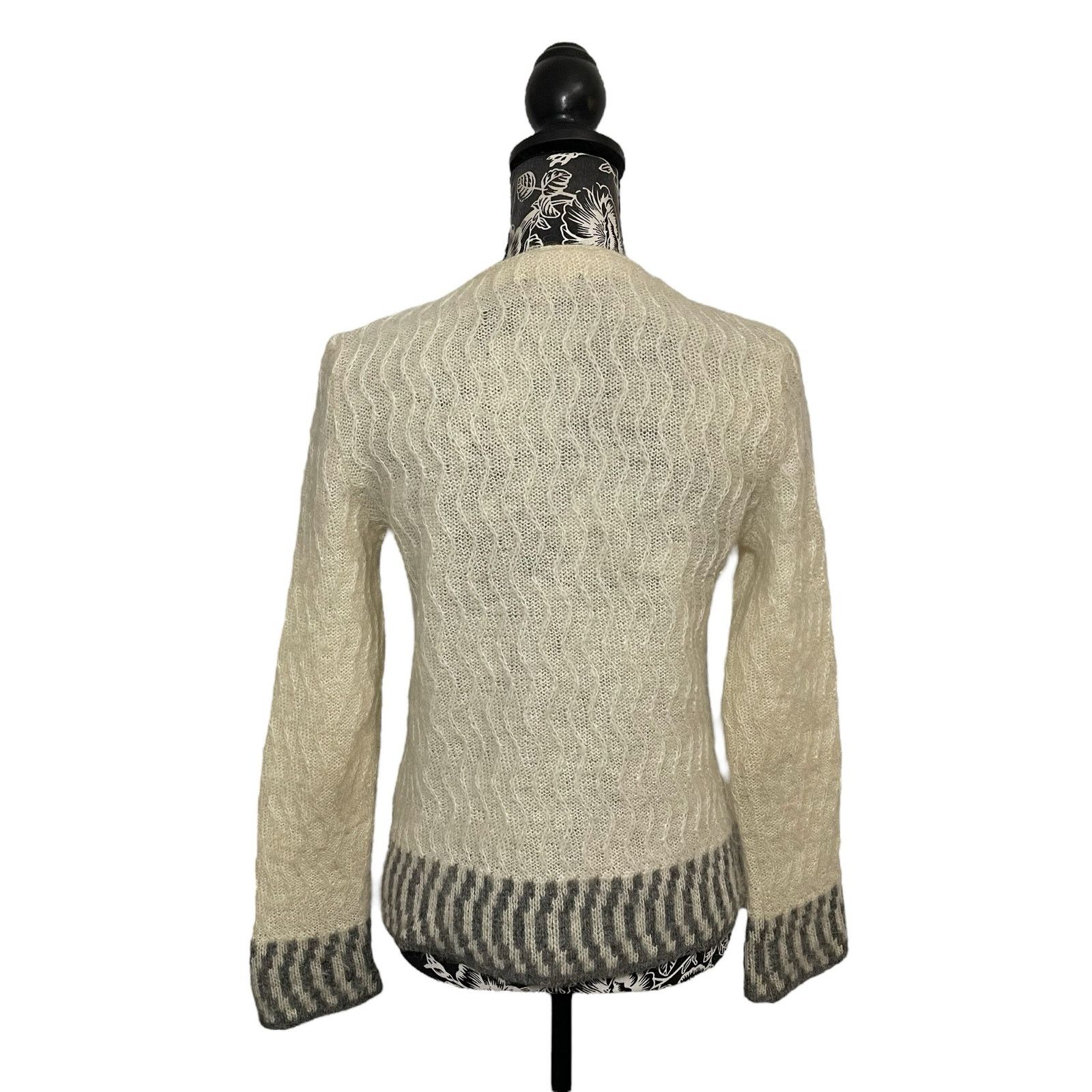 Other Varma Icelandic Wool Knit Cardigan Sweater Cream Gray Small Size S / US 4 / IT 40 - 8 Thumbnail