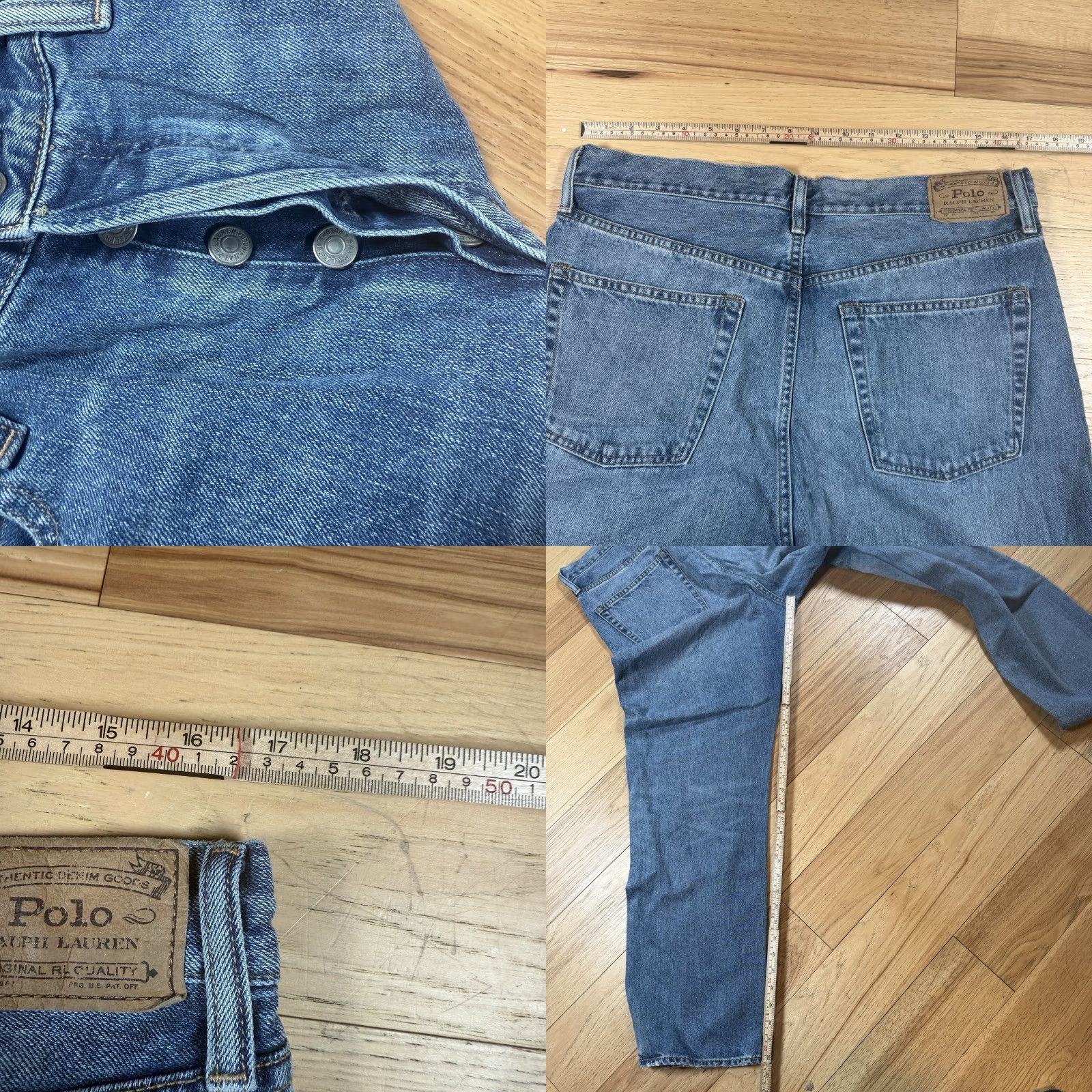 Polo Ralph Lauren Polo Ralph Lauren Jeans Patchwork Blue Men 34x31 Relaxed Straight Button Fly Pink? Size US S / EU 44-46 / 1 - 8 Thumbnail