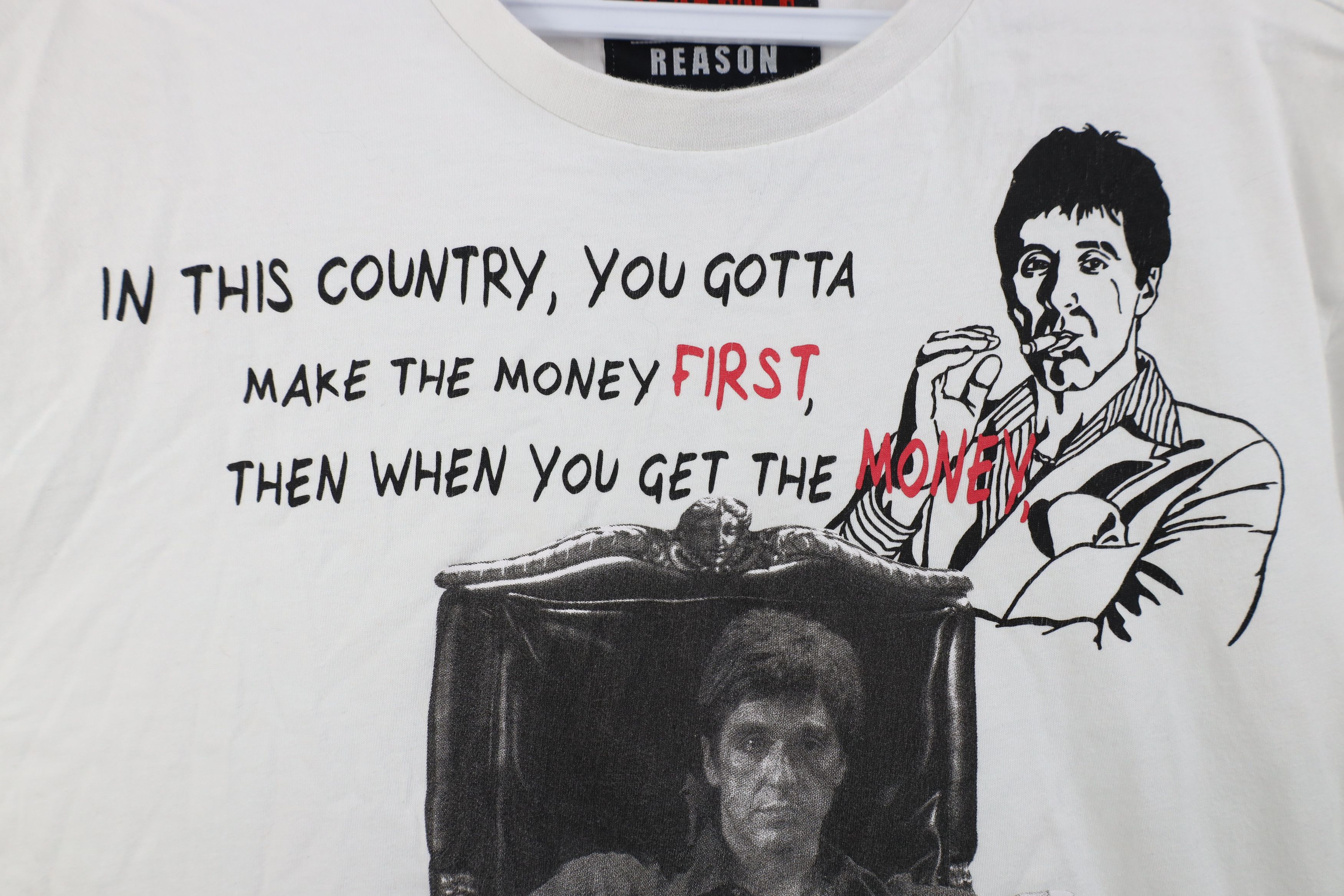 Vintage Vintage Y2K Scarface Tony Montana Money Power T-Shirt Size US L / EU 52-54 / 3 - 4 Thumbnail