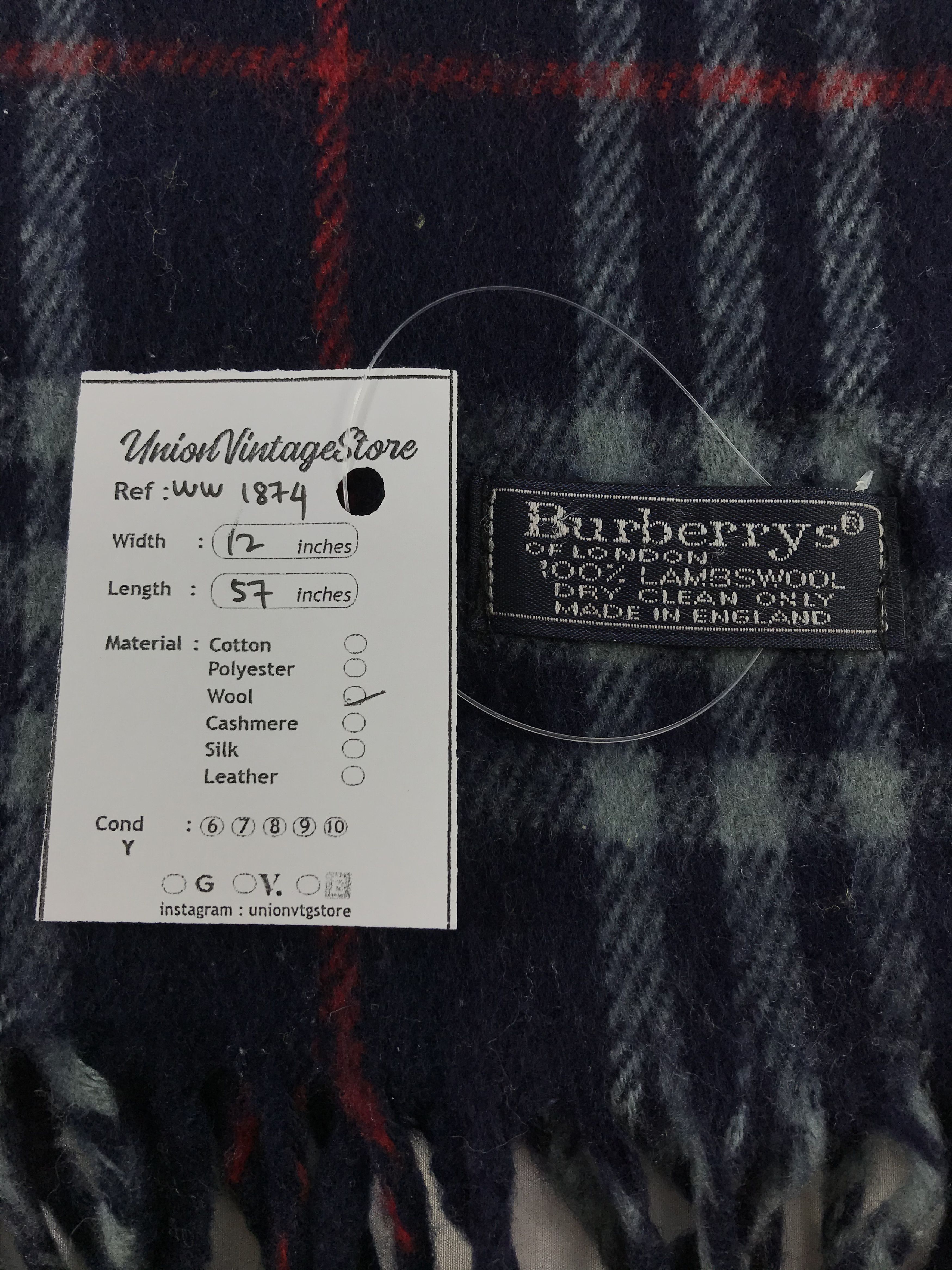 Burberry × Vintage Burberry Scarf / Muffler / Neckwear - WW1874 Size ONE SIZE - 4 Thumbnail
