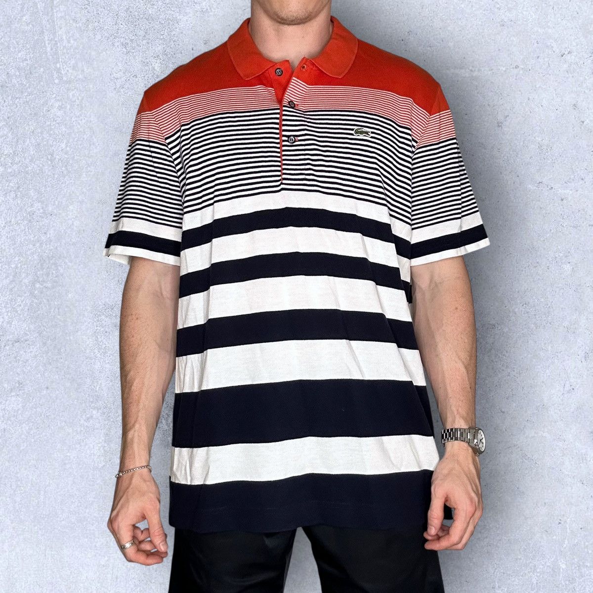 Lacoste Lacoste Striped Polo Shirt Size US L / EU 52-54 / 3 - 2 Thumbnail