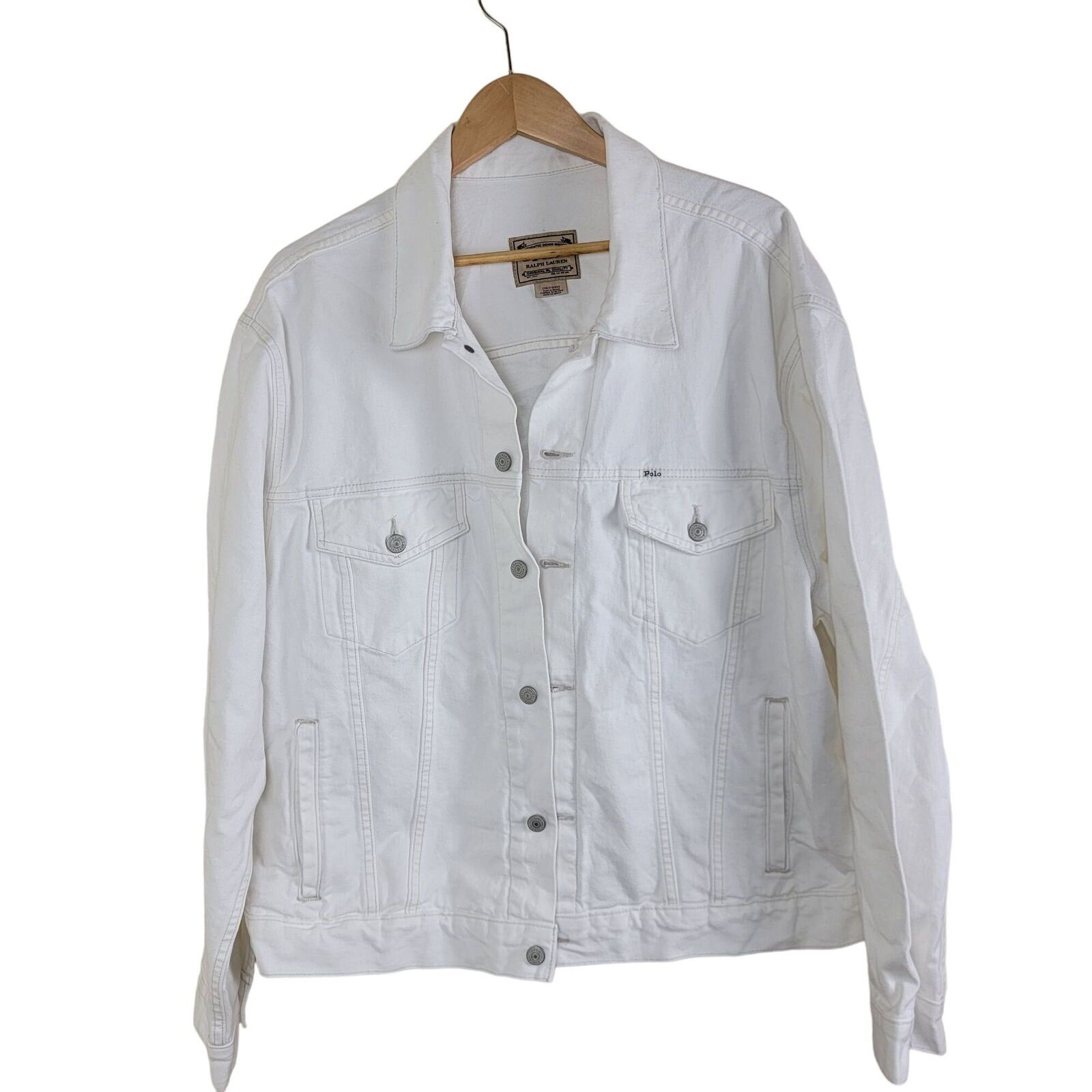 Polo Ralph Lauren Polo Ralph Lauren Circle P Patch Denim Jacket size XLT Size US XL / EU 56 / 4 - 2 Thumbnail