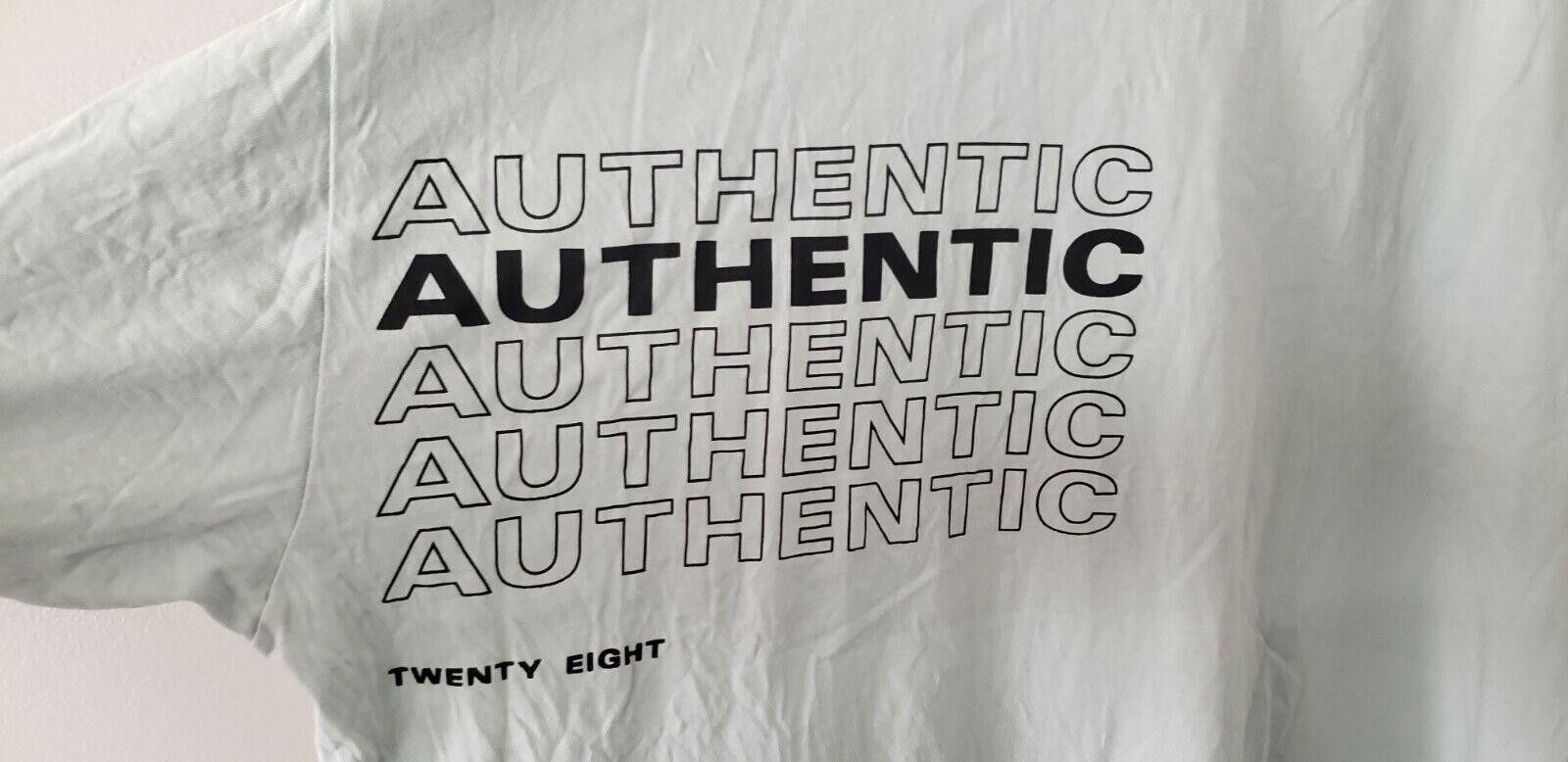 Asos Mens Authentic Twenty Eight Graphic Tshirt Size M Light Blue Size US M / EU 48-50 / 2 - 2 Thumbnail