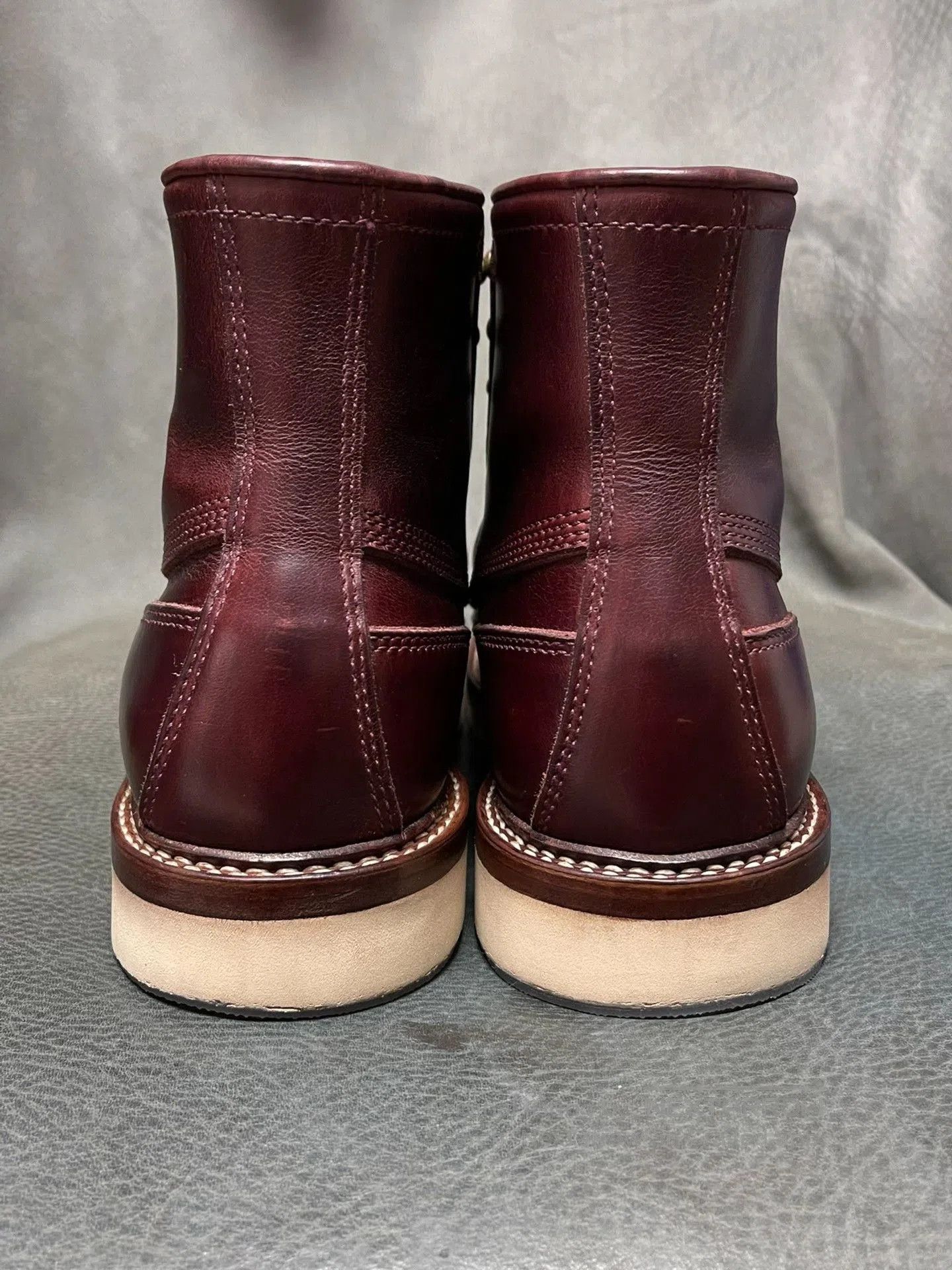 Meister Left Master Custom Burgundy Leather Shoes. Size US 9 / EU 42 - 6 Thumbnail