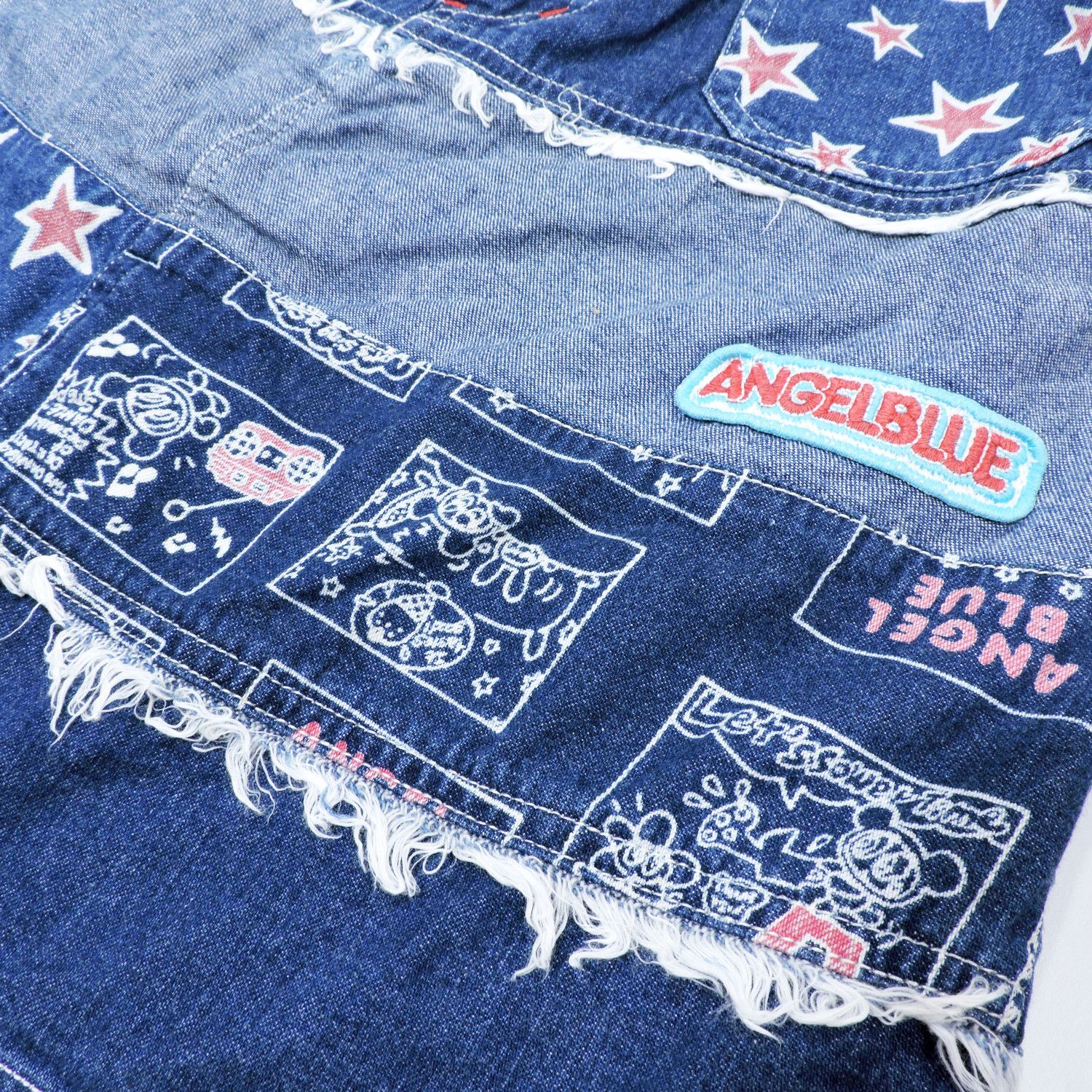 Angel Blue ANGEL BLUE STARS ‘LET’S SHOWER TIME’ DENIM MINI SKIRTS Size 27" / US 4 / IT 40 - 12 Thumbnail