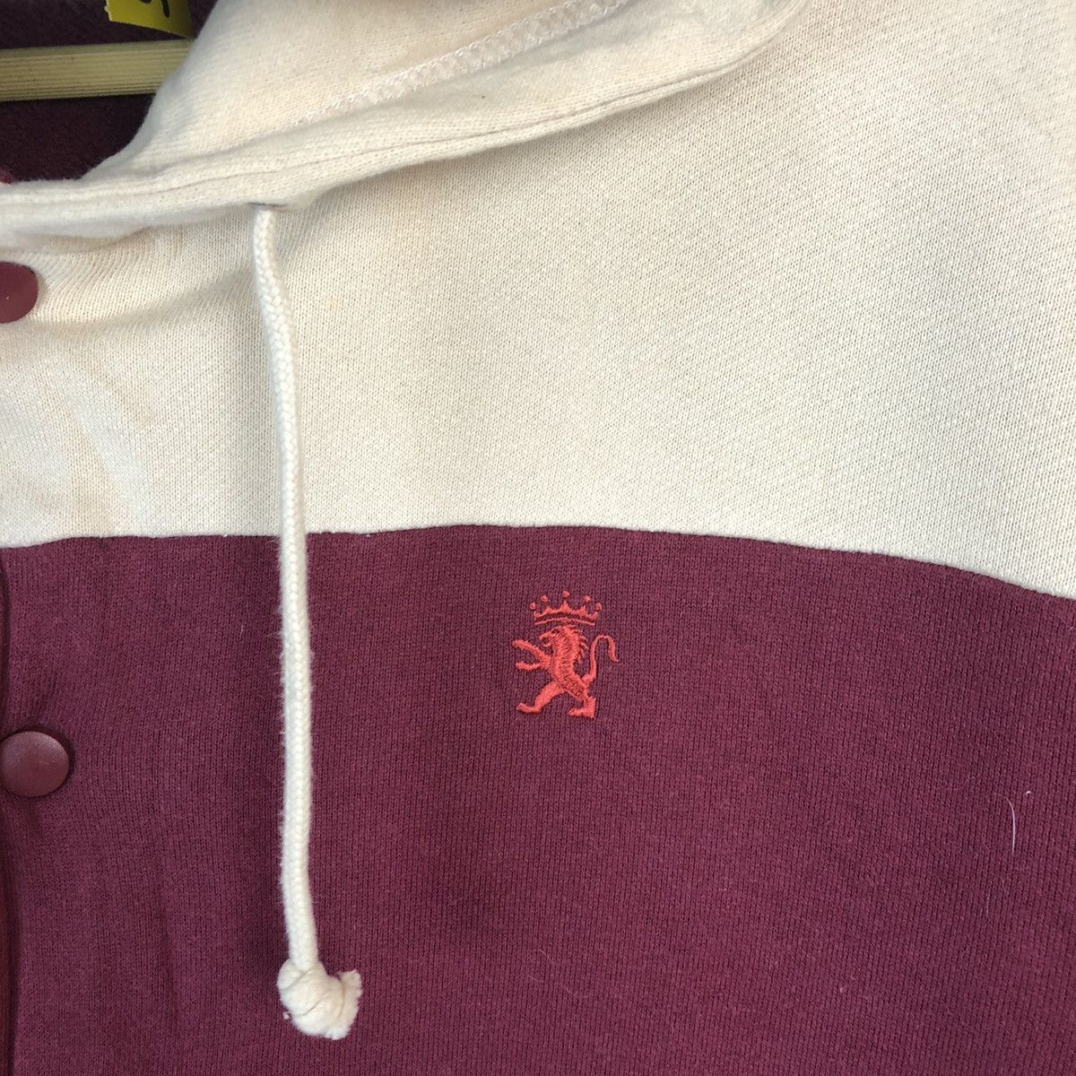Japanese Brand Oblo Red Hoodie Bombers Jacket #A795 Size US M / EU 48-50 / 2 - 9 Thumbnail