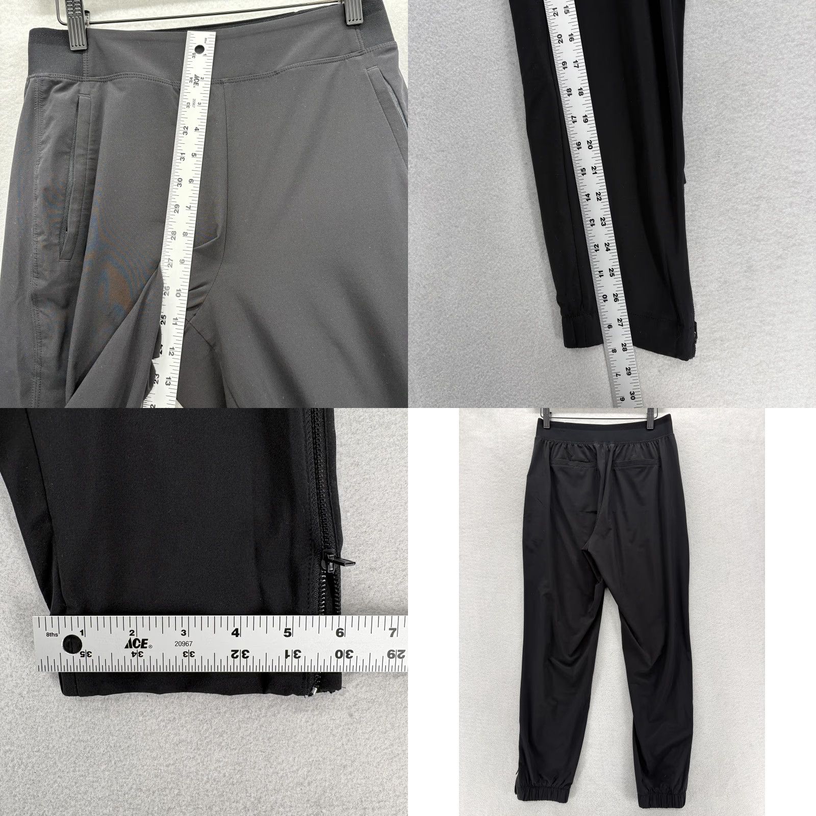 Athleta Athleta Black Jogger Pants Womens 2 Baggy Stretch Pockets Elastic Waist Gym Yoga | 28in Inseam | Tapered Fit Size 26" / US 2 / IT 38 - 9 Thumbnail