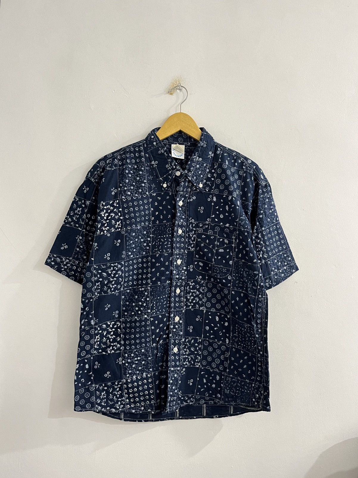 Japanese Brand Franshal Patchwork Shirt Size US XL / EU 56 / 4 - 1 Thumbnail