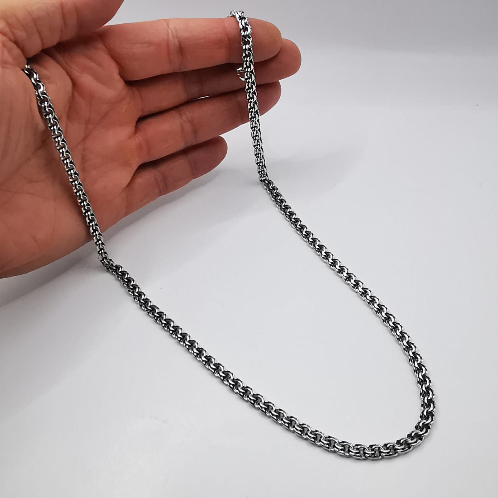 Sterling Silver Vintage Beautiful Jewelry Chain,925 Sterling Silver 33,53g Size ONE SIZE - 7 Thumbnail