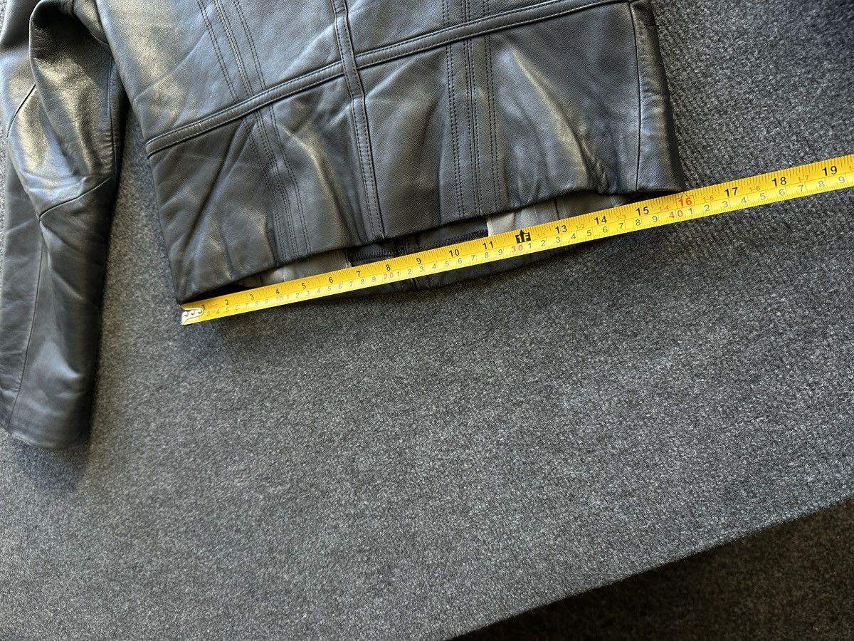 Other 🚨Y2K RICK OWENS TYPE DIRTY SLIM FIT ZIP LEATHER JACKET Size M / US 6-8 / IT 42-44 - 20 Thumbnail