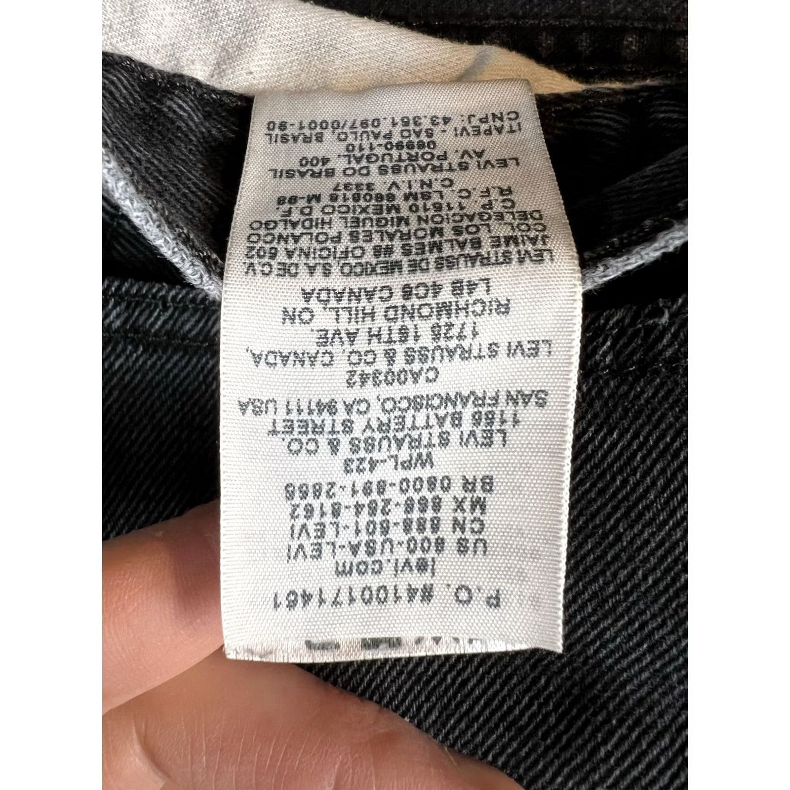 Levi's VTG Levi's 550 Jeans Mens 40x27 Black Straight Denim Casual Jeans Men's 5-Pocket Relaxed Fit Size US 40 / EU 56 - 5 Thumbnail