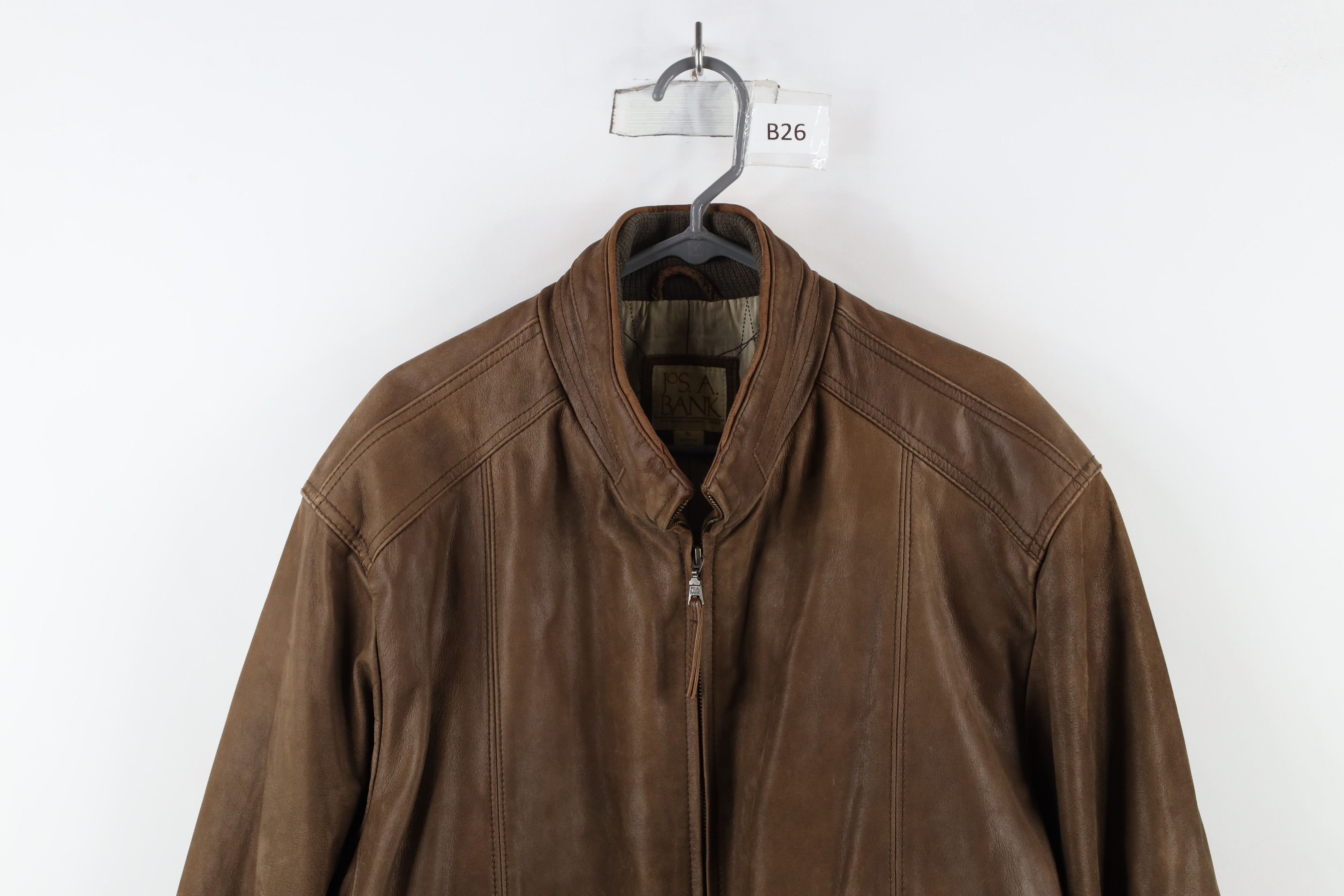 Vintage Vintage 90s Streetwear Leather Flight Bomber Jacket Brown Size US XL / EU 56 / 4 - 2 Thumbnail